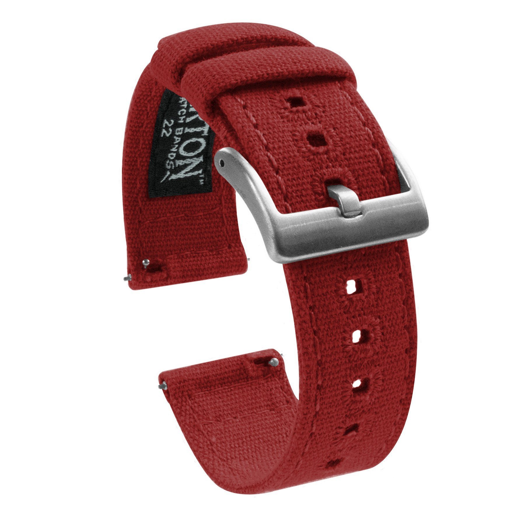 Pebble Canvas Quick Release Watch Bands | Red