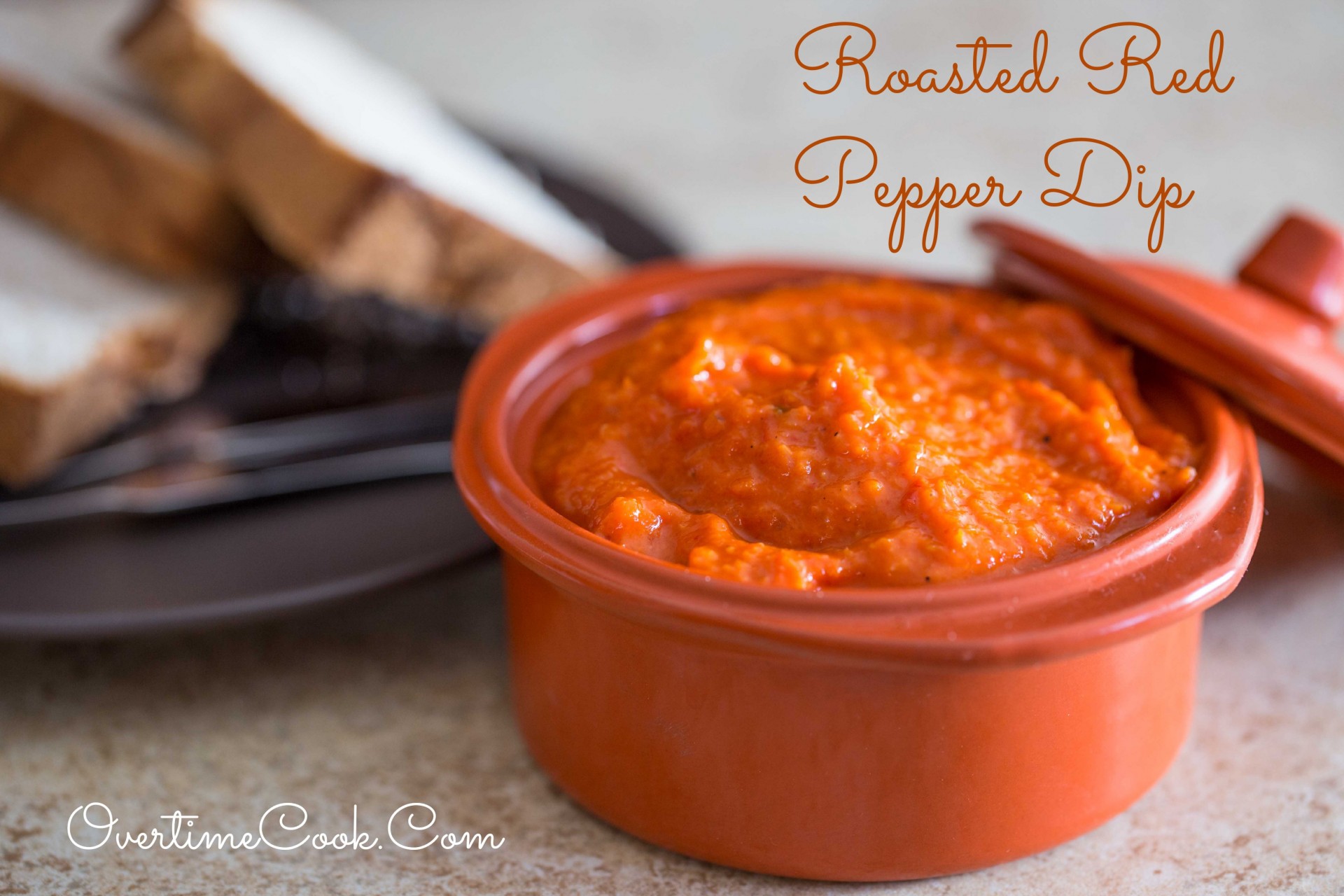 Roasted Red Pepper Dip - Overtime Cook