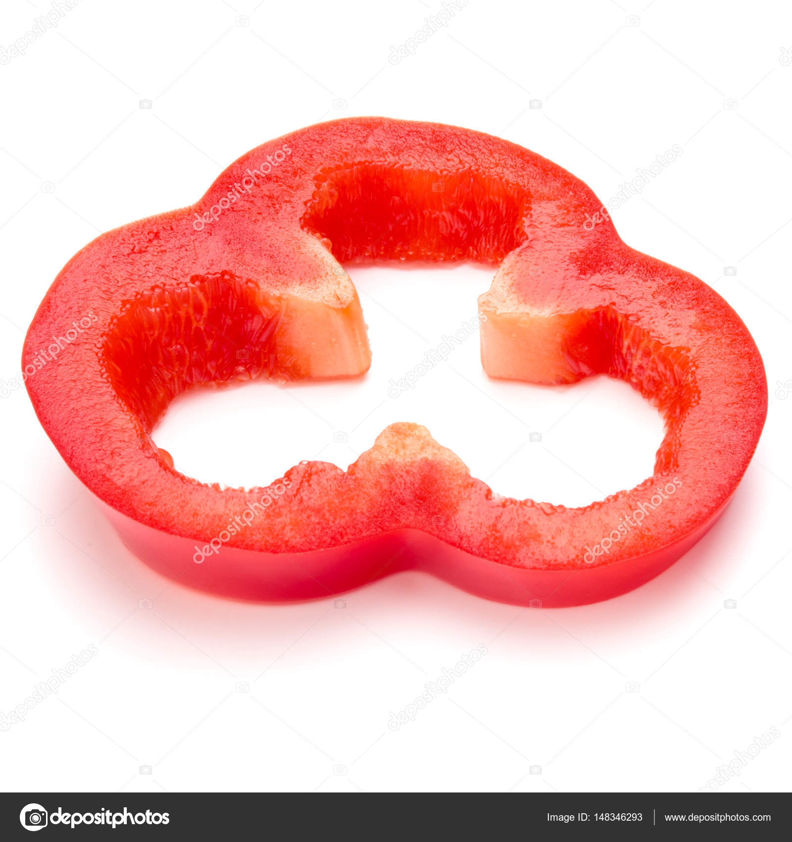Red sweet bell pepper slice — Stock Photo © natika #148346293