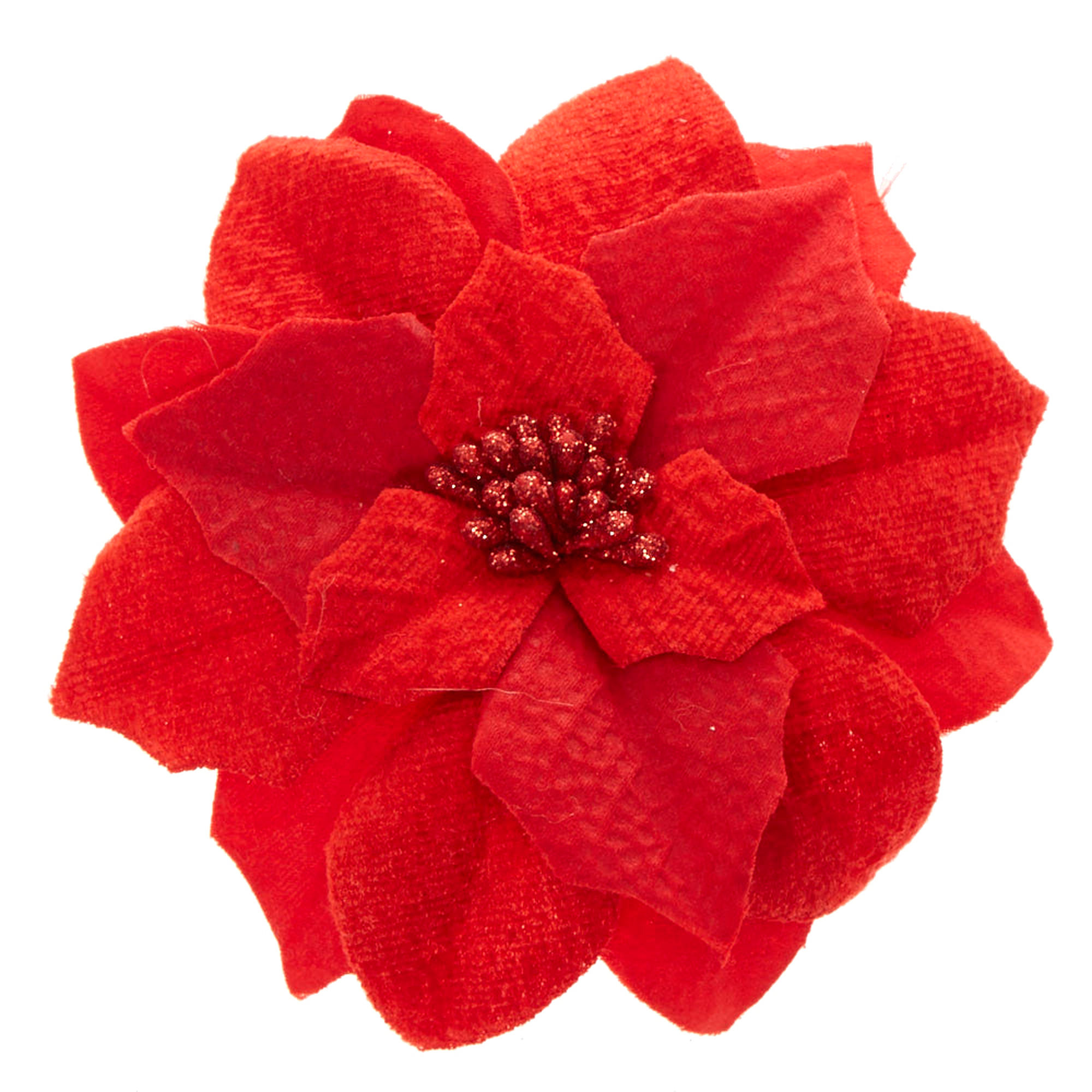 Red Poinsettia Flower Hair Clip | Claire's US