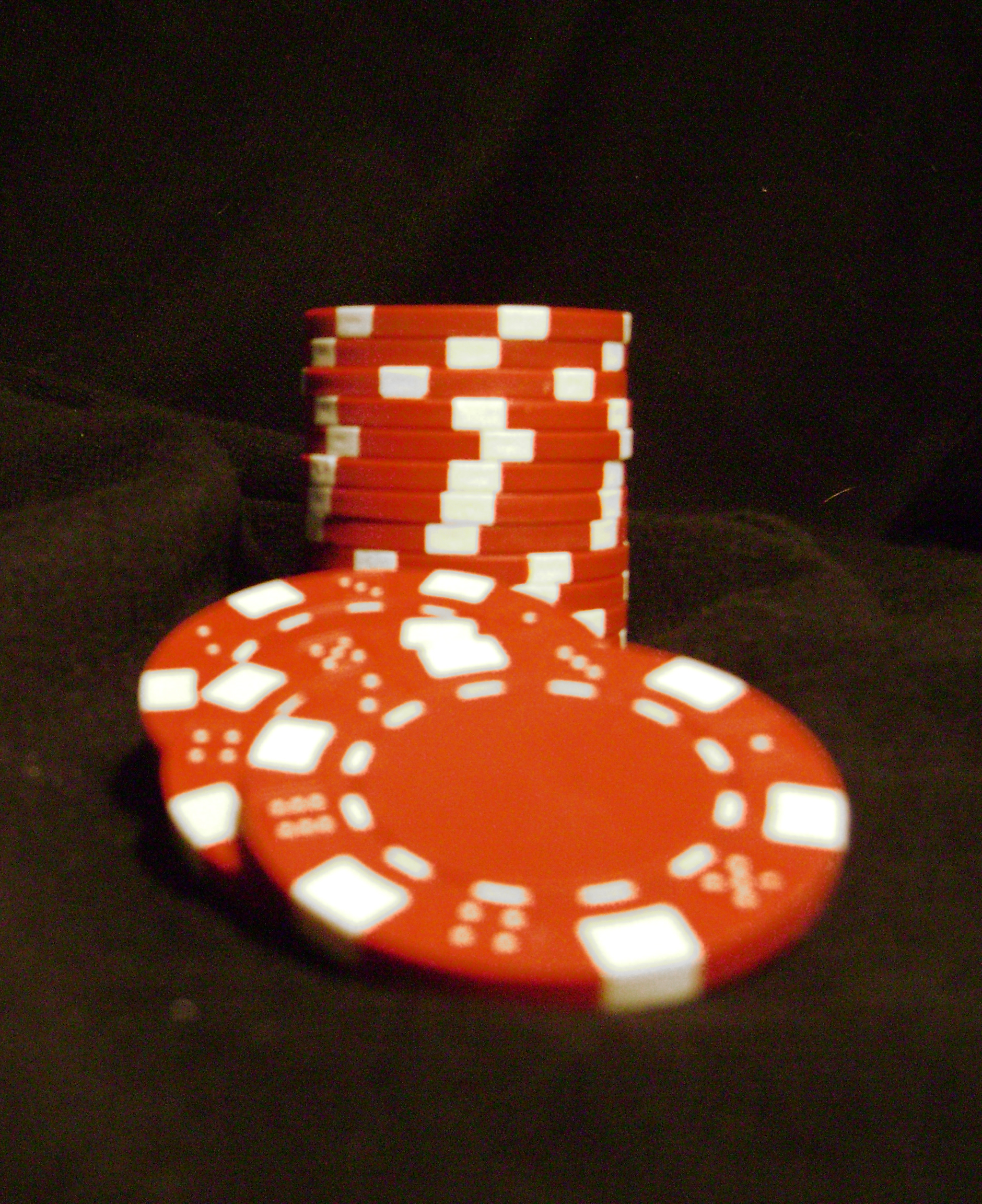 Red Poker Chips, Cards, Chips, Gambling, Games, HQ Photo