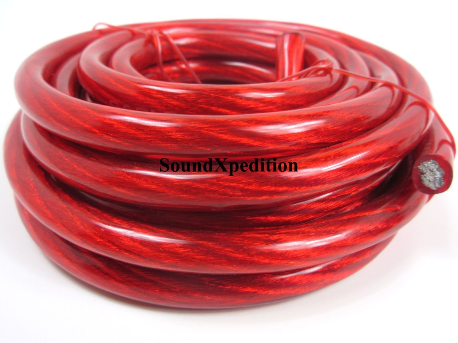 Audiotek 17 FT Feet 4 Gauge Red Power Wire Cable 4awg Car Audio Boat ...