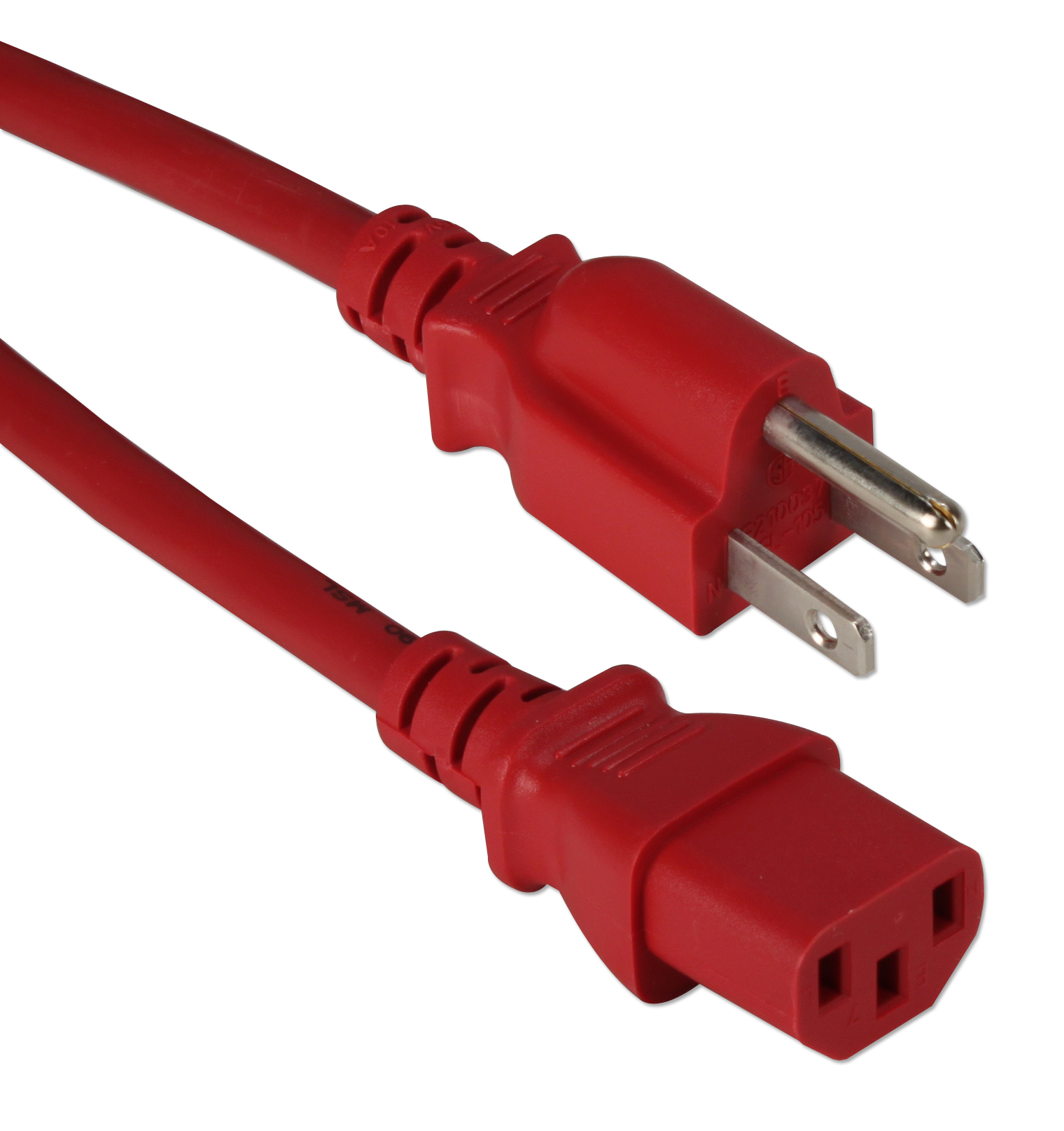 PC-10W1-01204-RD-CMT - 4ft 18AWG Computer Power Cord