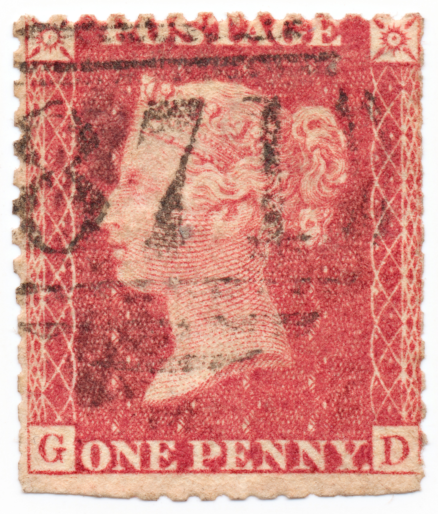 Red queen victoria stamp photo