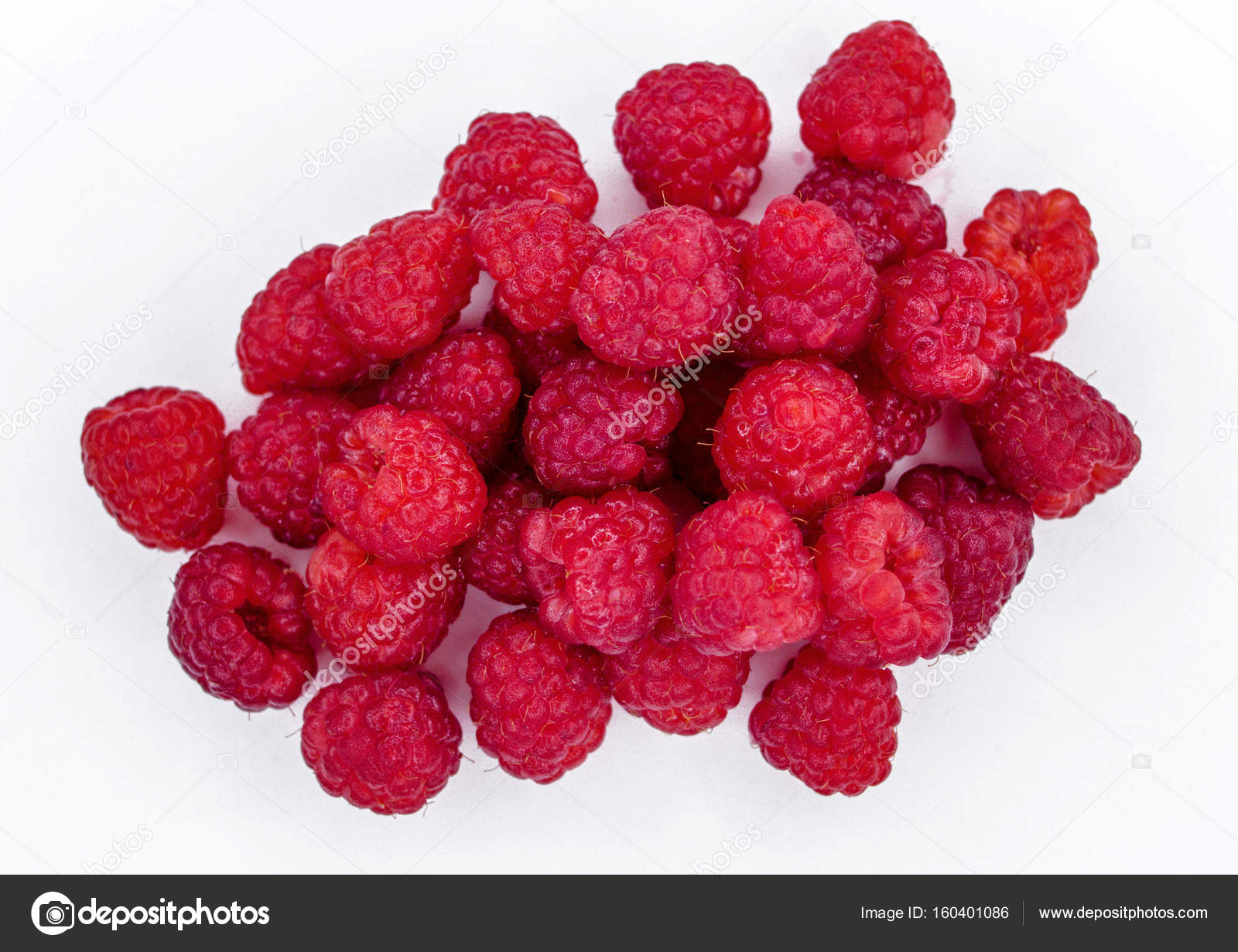 Heap of ripe raspberries on white — Stock Photo © kirilyukrm.yahoo ...