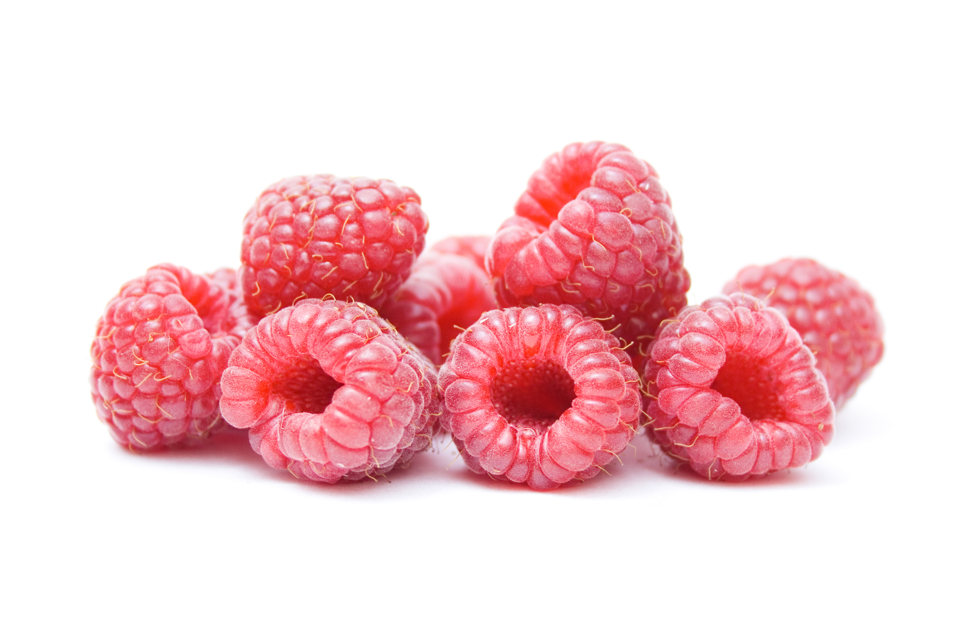 Red ripe raspberries photo