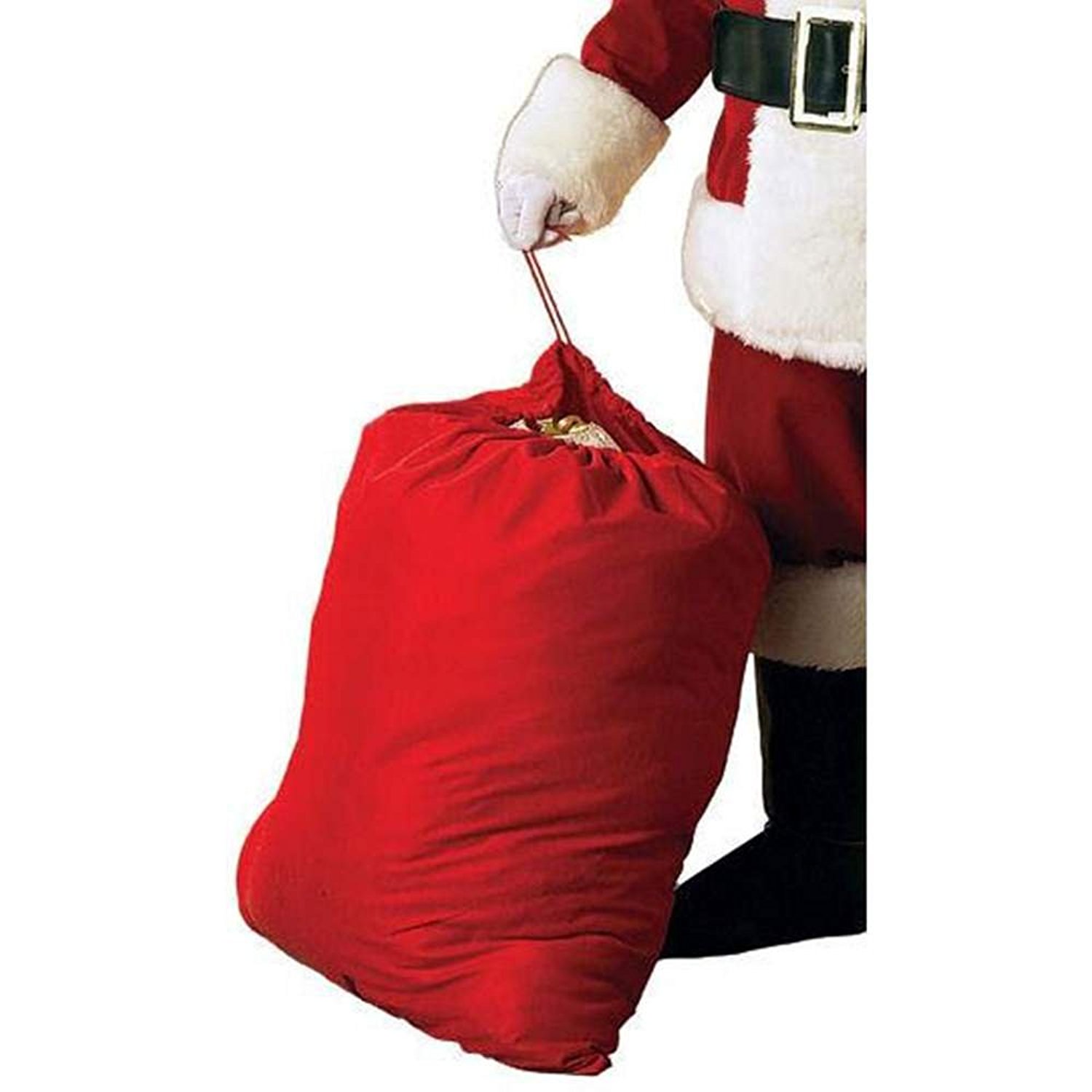 Amazon.com: Rubie's Velour Santa Bag, Red, One Size: Clothing
