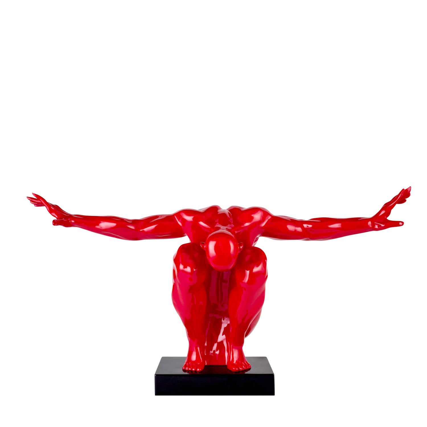 Saluting Men- Red- Resin Sculpture - Solid Colors - Sculptures ...