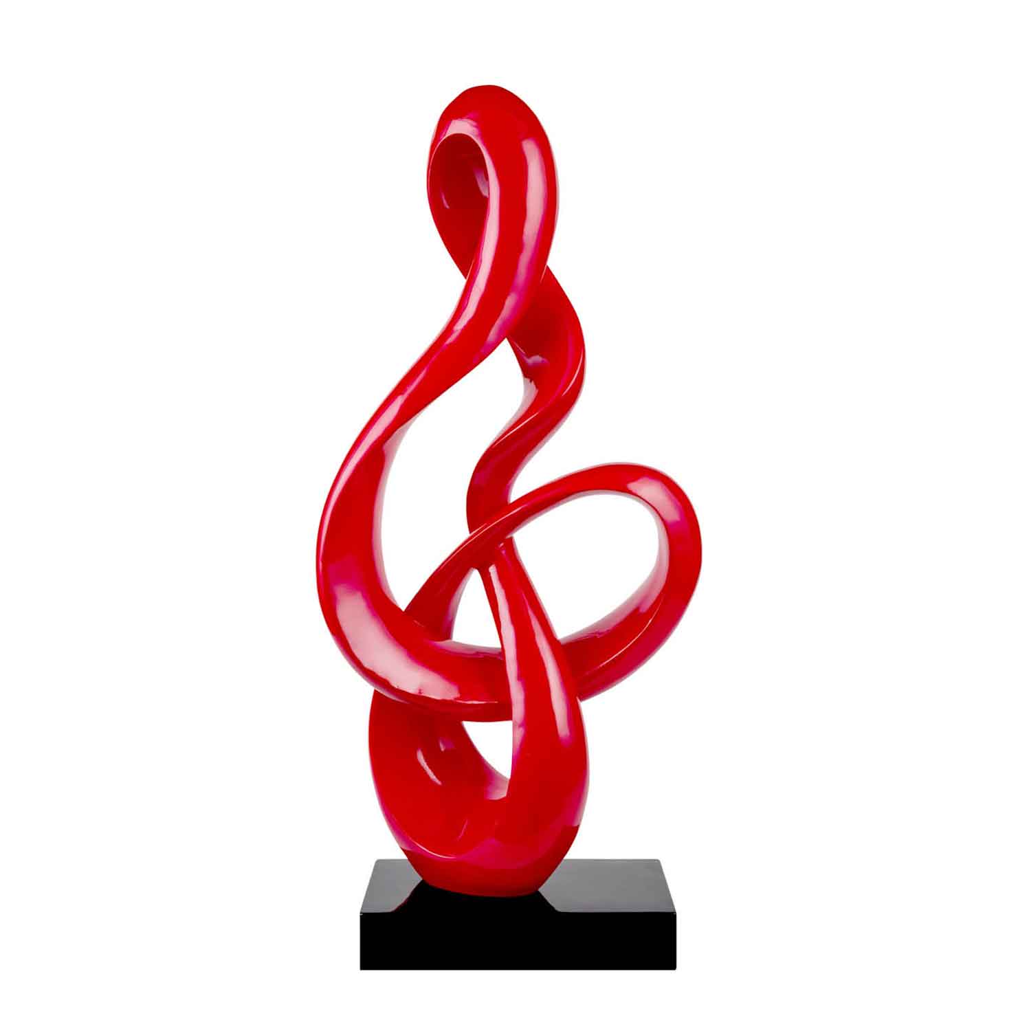 Red Resin Sculpture - HOME DECO