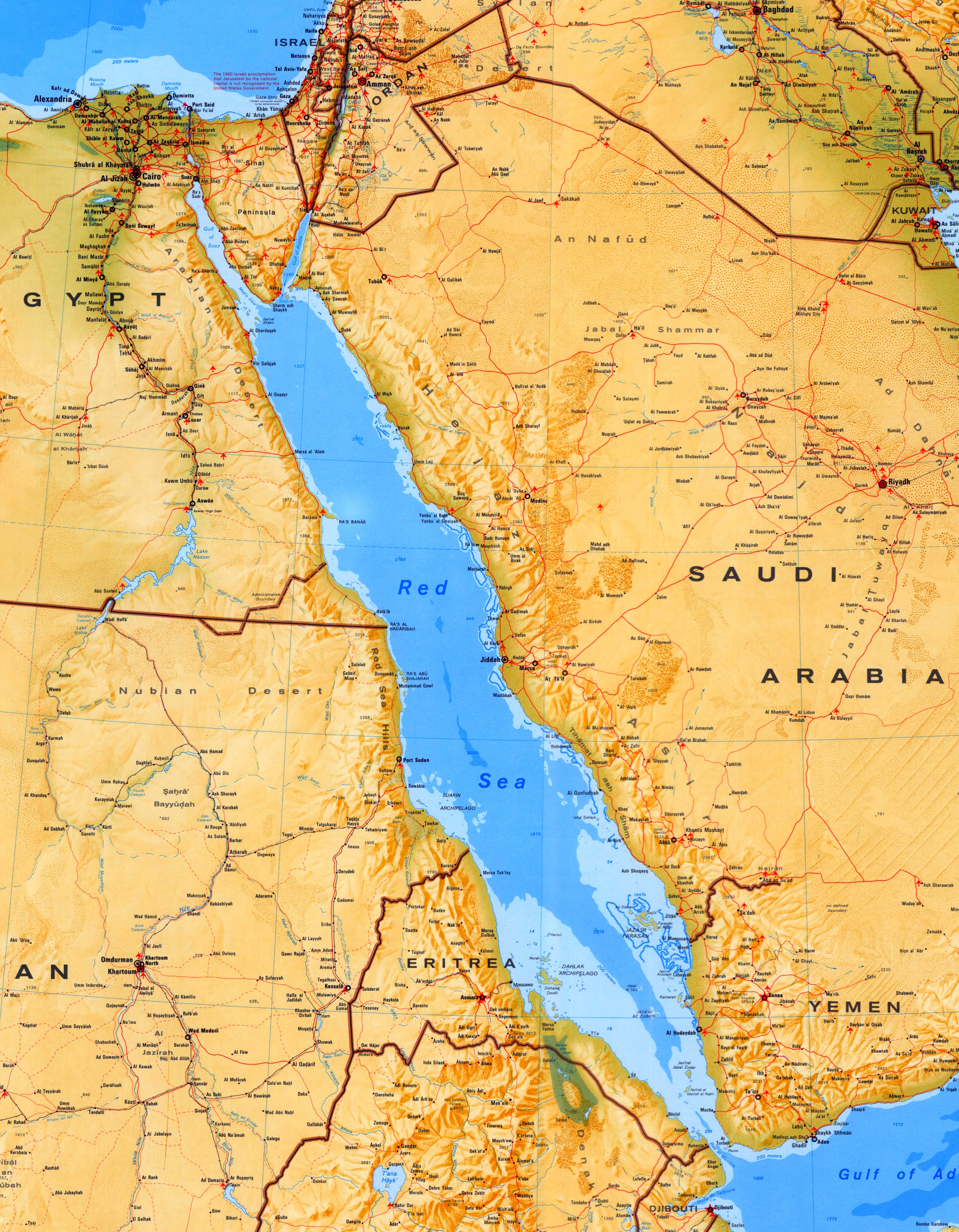 Red Sea Maps | Maps of Red Sea ﻿