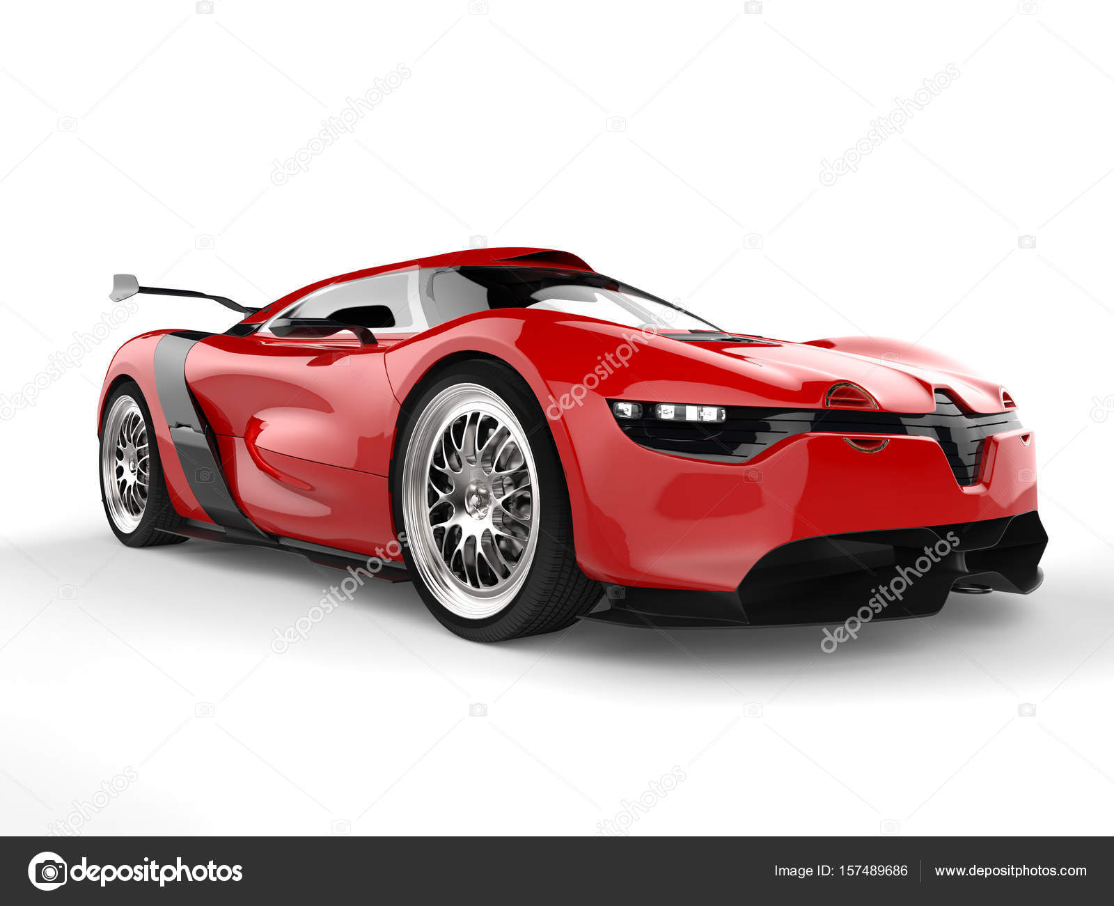 Shiny red sport concept car - beauty shot — Stock Photo © Trimitrius ...