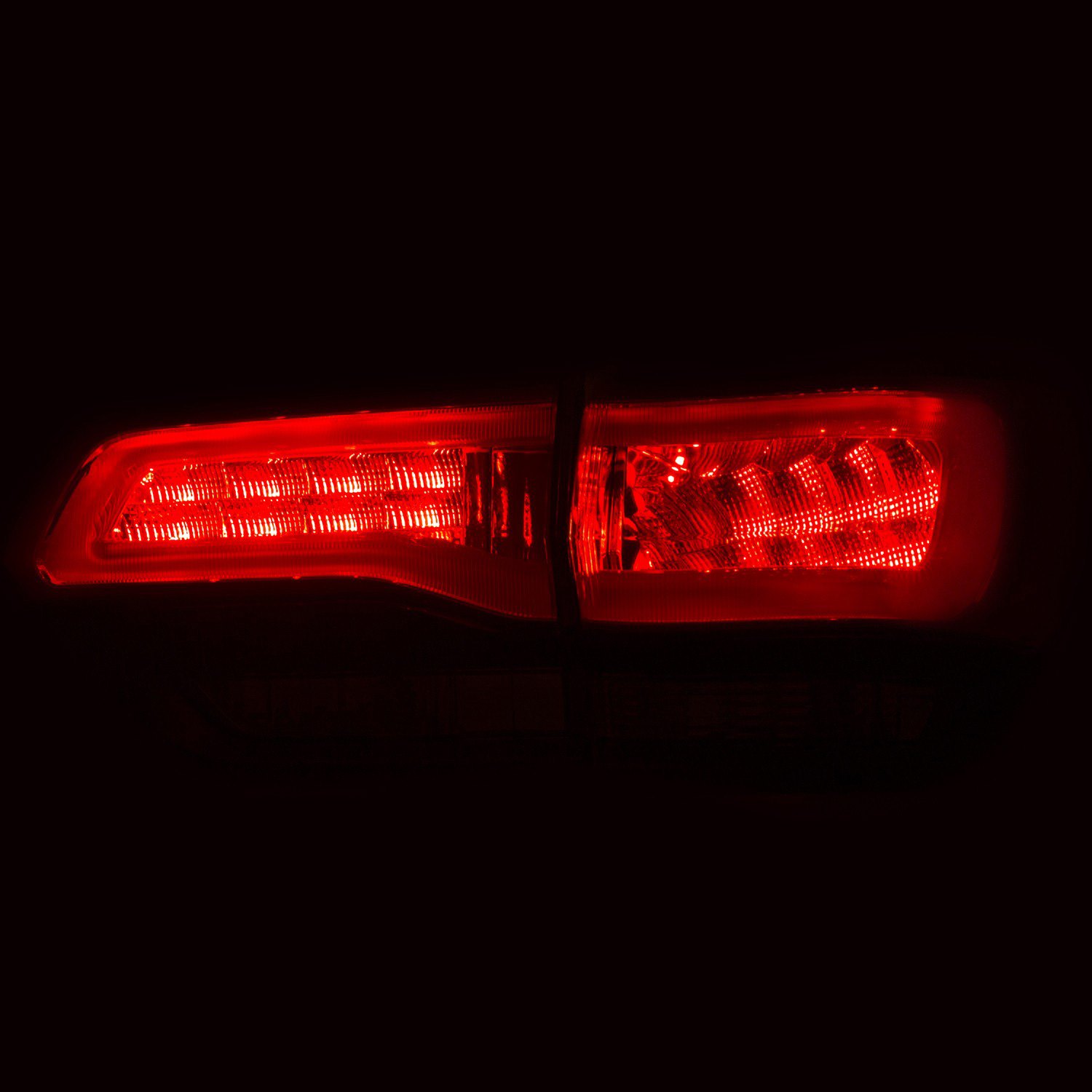 Anzo® - Jeep Grand Cherokee 2017 Black Red/Smoke Fiber Optic LED ...