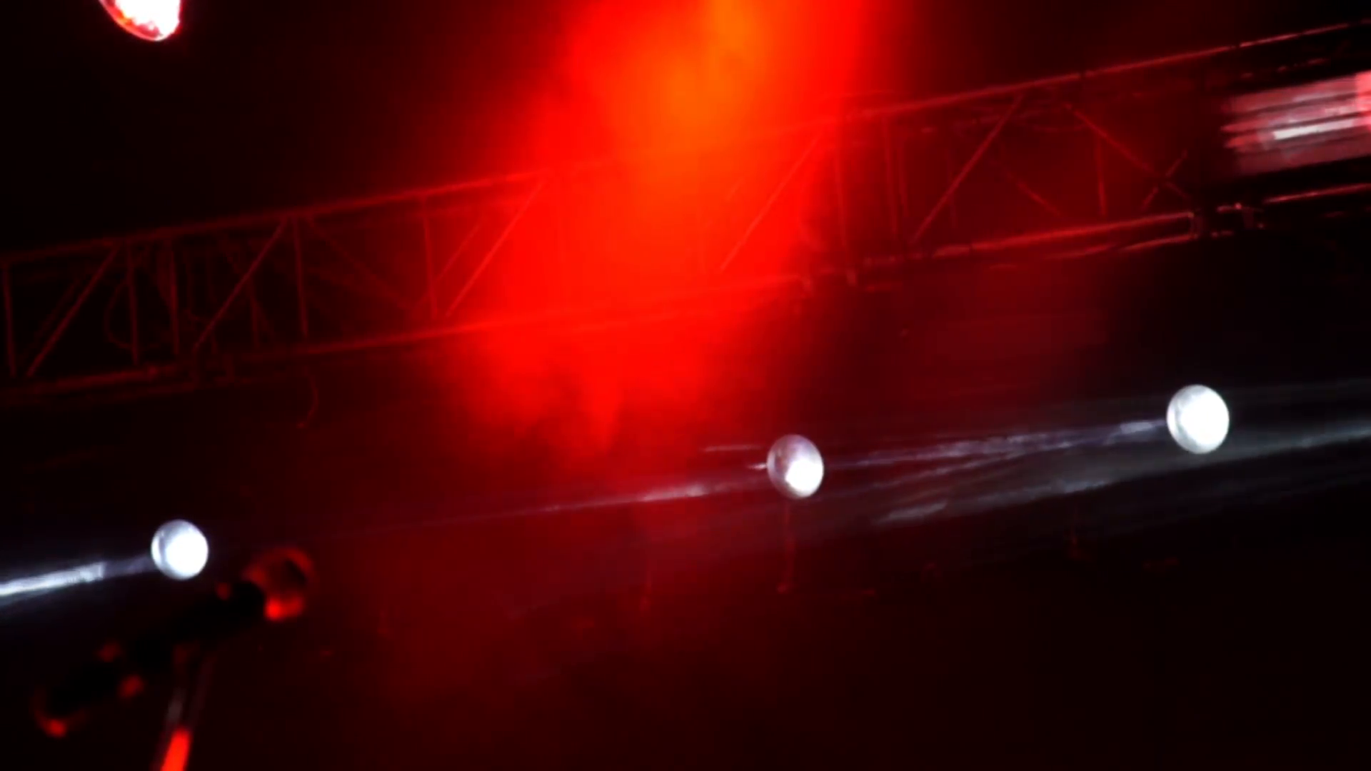 Bright stage lights flashing. Red and white lights with smoke Stock ...