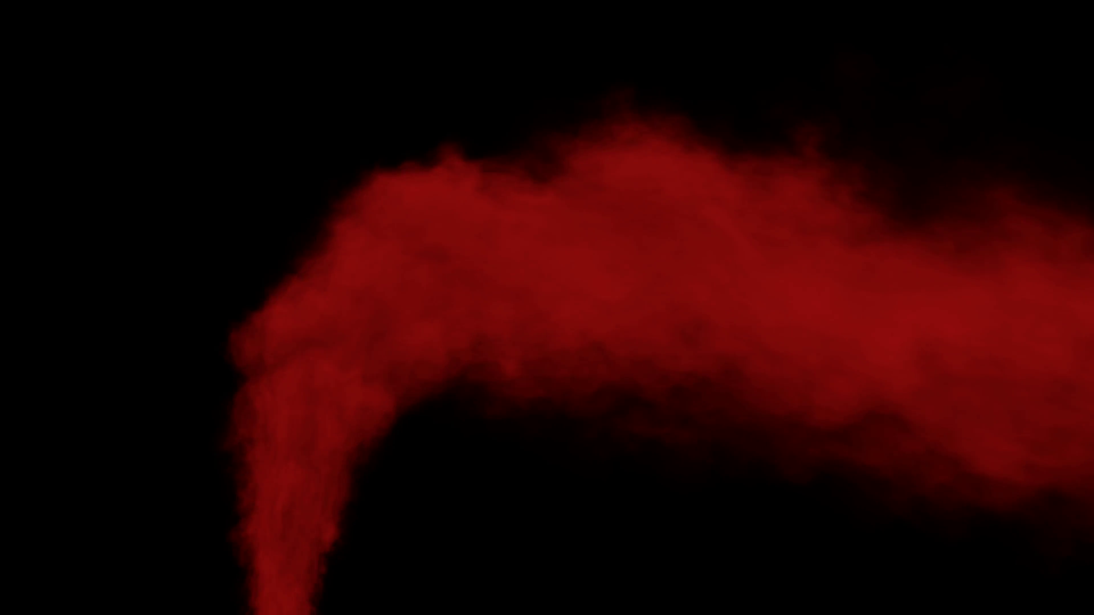 Animated stream of red smoke or toxic gas drifting to the right side ...