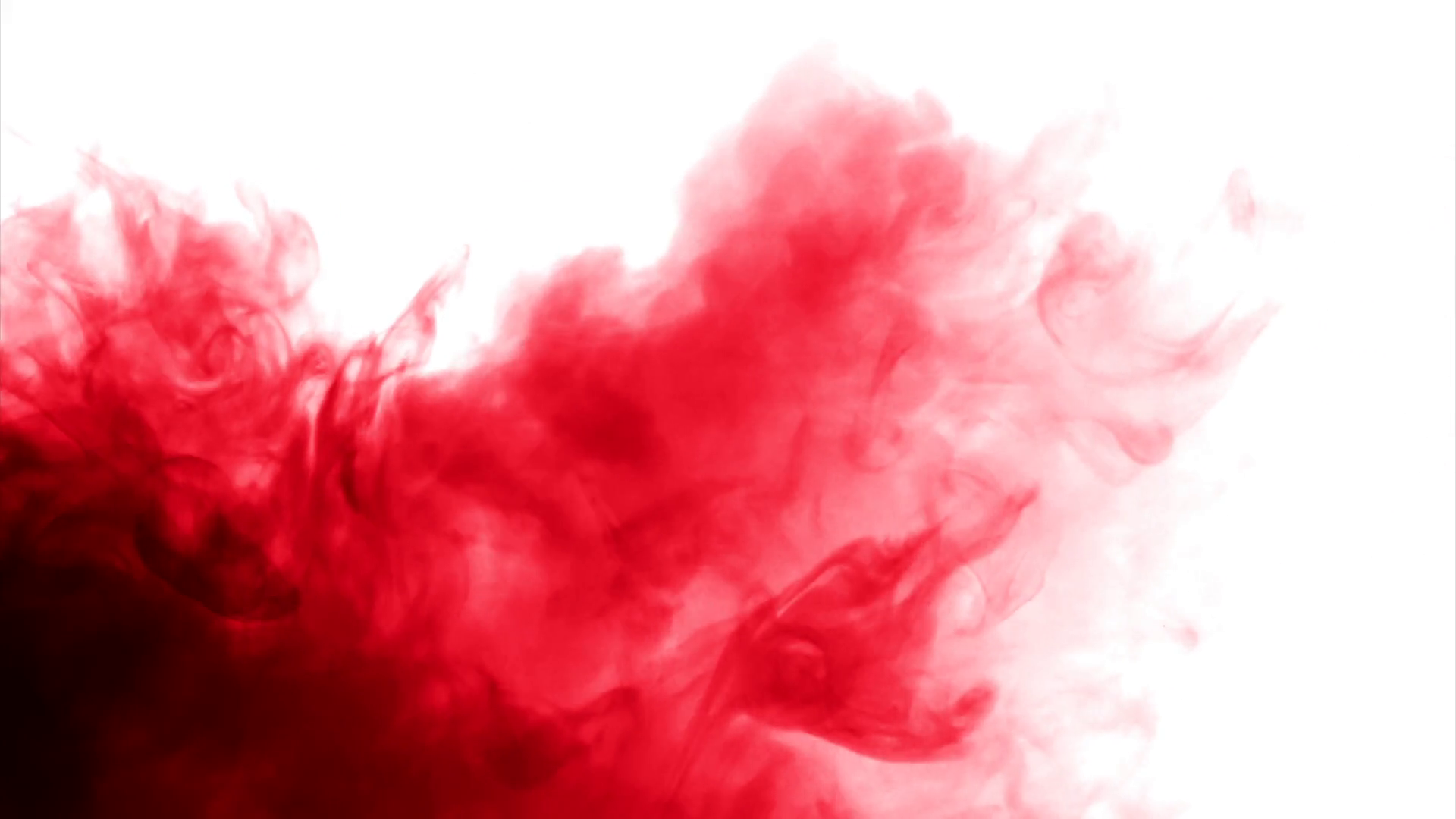 Red cloud smoke / ink on water on white background Stock Video ...