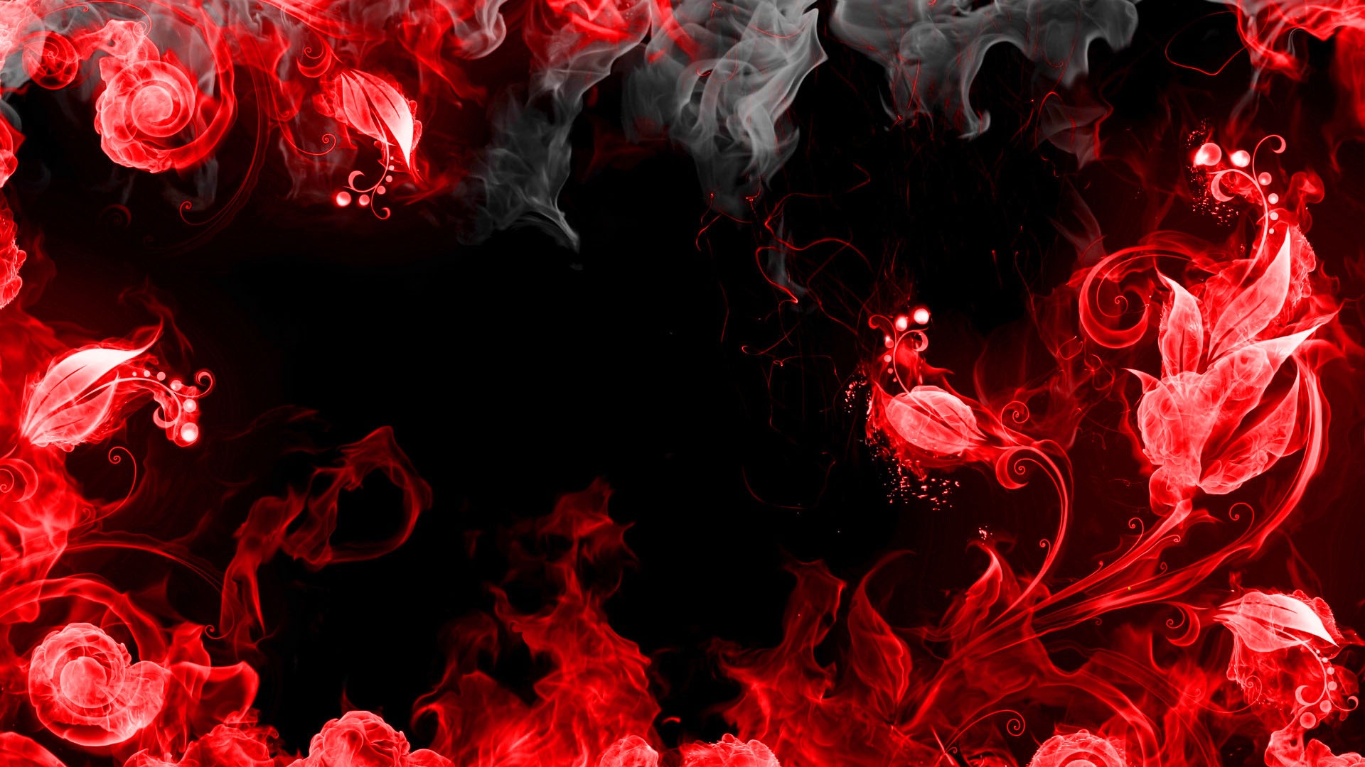 Download Wallpaper 1920x1080 abstraction, red, smoke, black Full HD ...