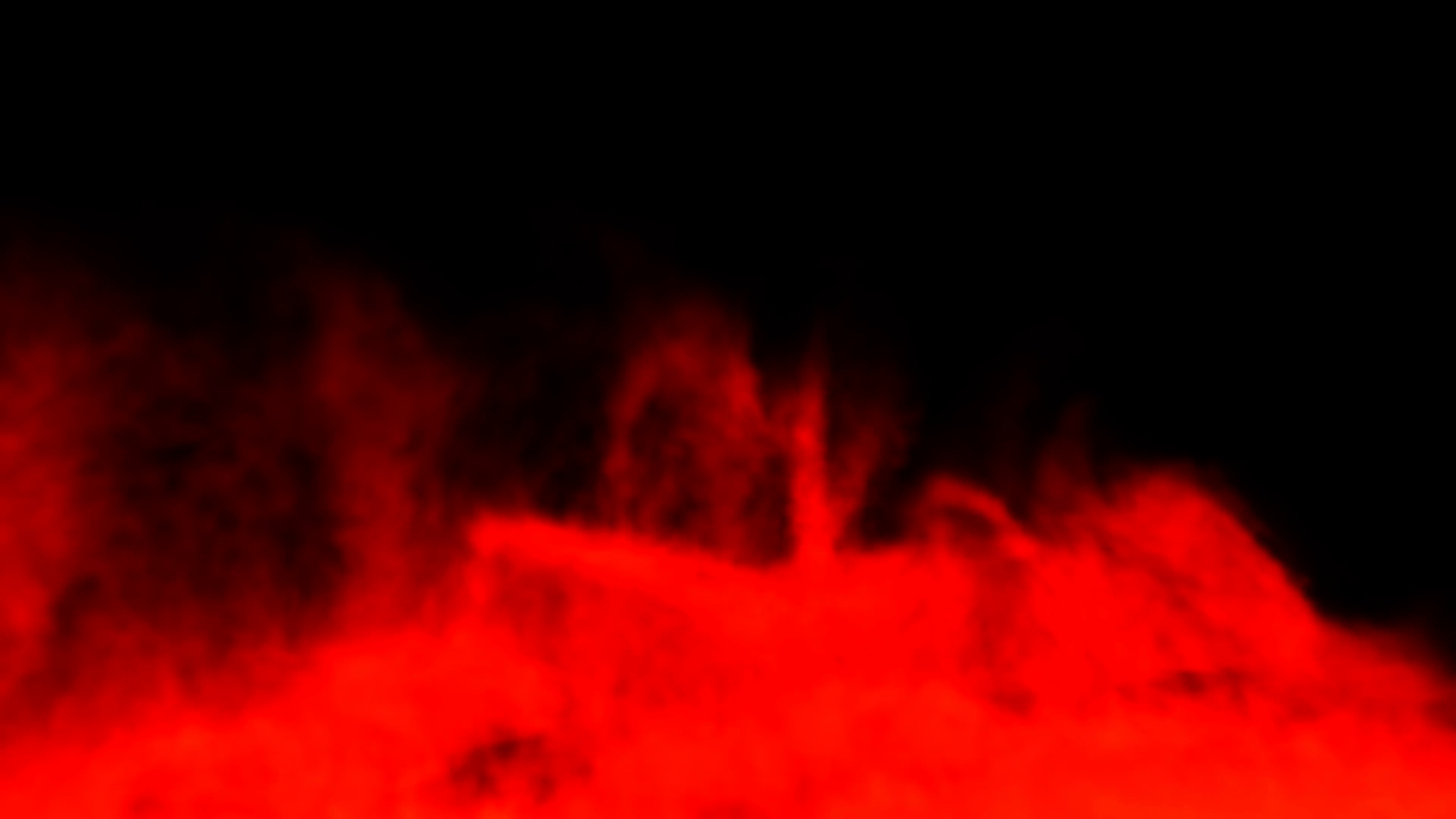 Animated red smoke or gas rising against transparent background in ...