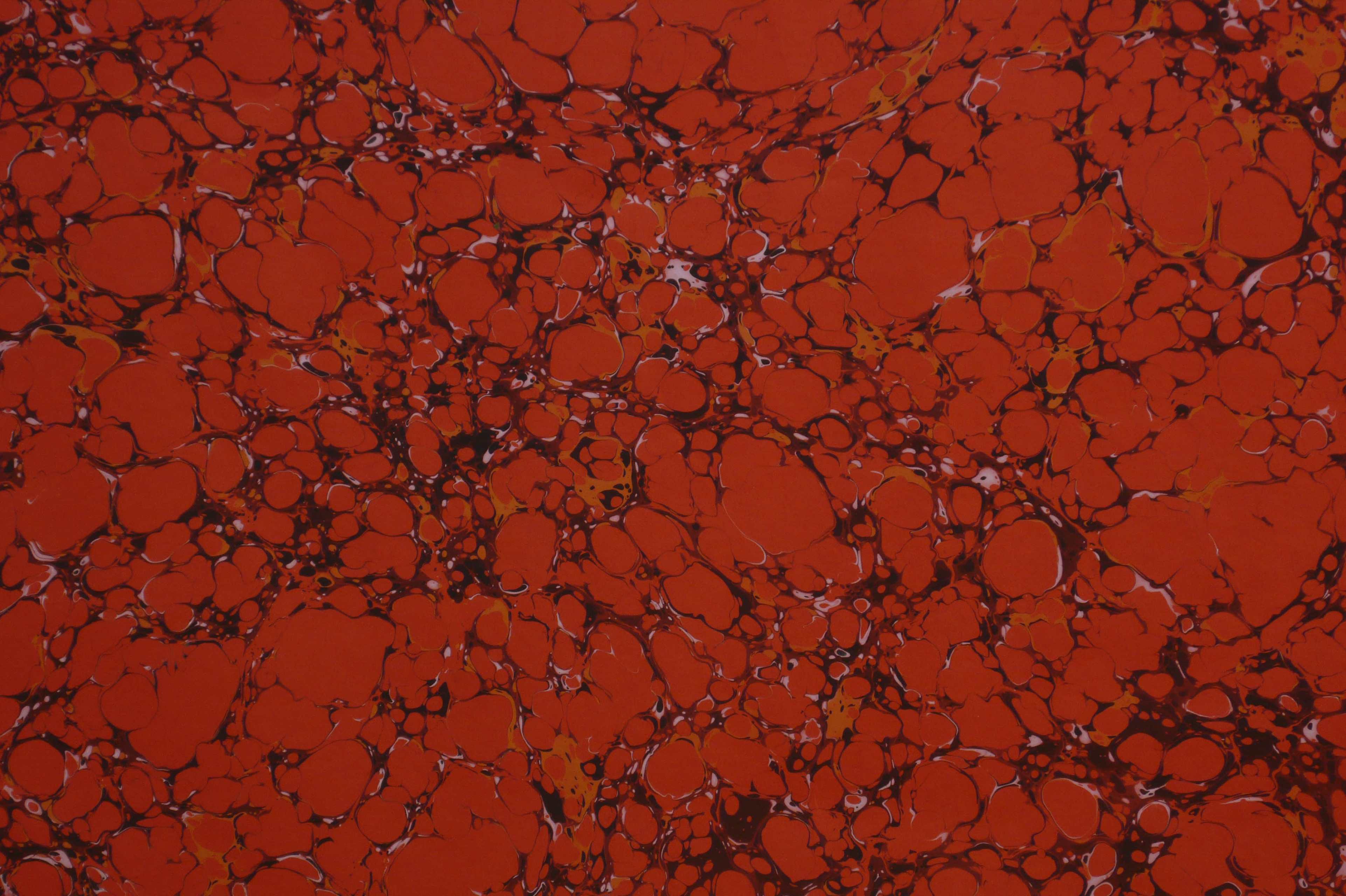 Red Stone Marbled Paper