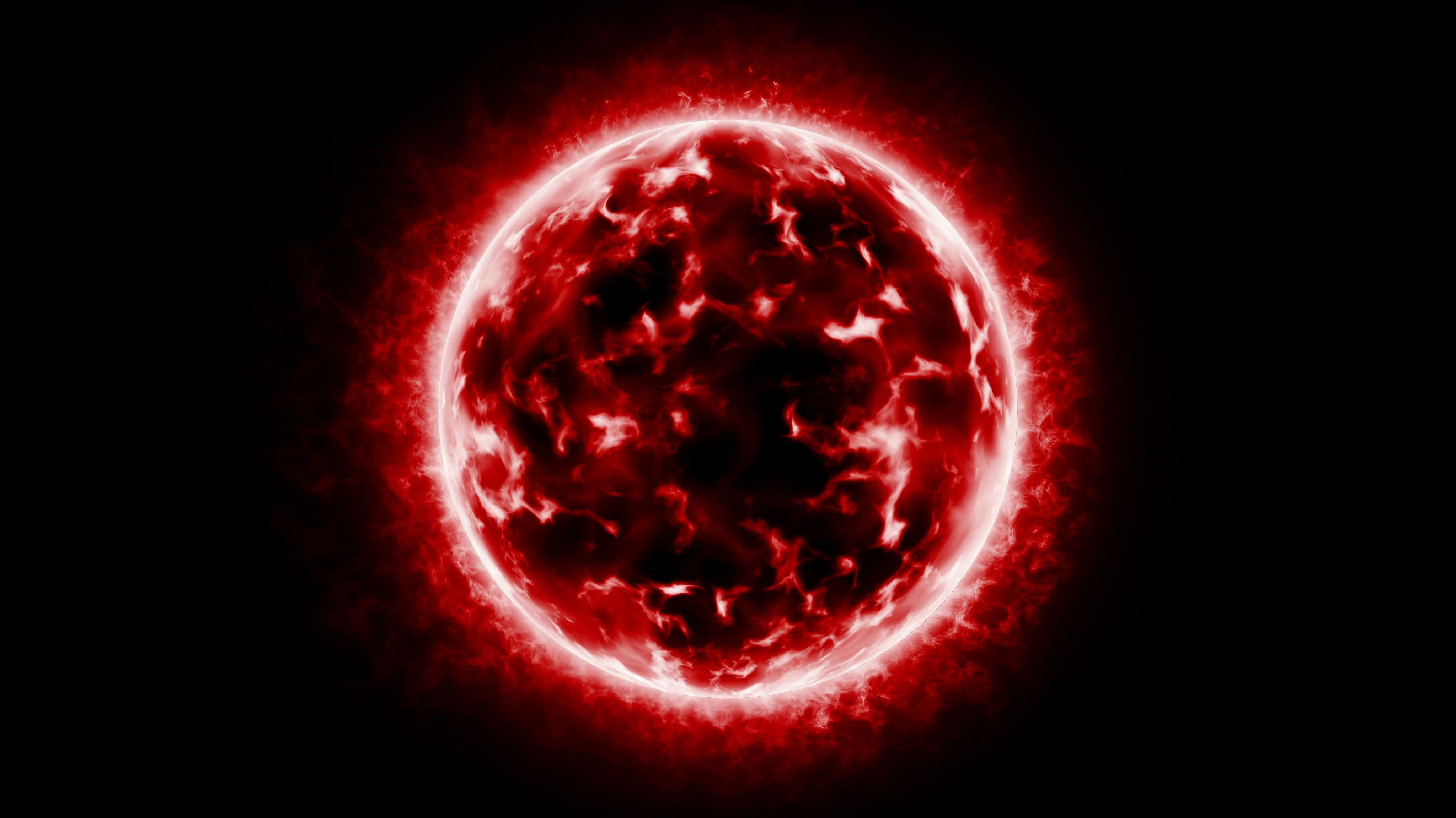 Red Sun Wide In Outer Space, 4K Stock Video Footage - Videoblocks