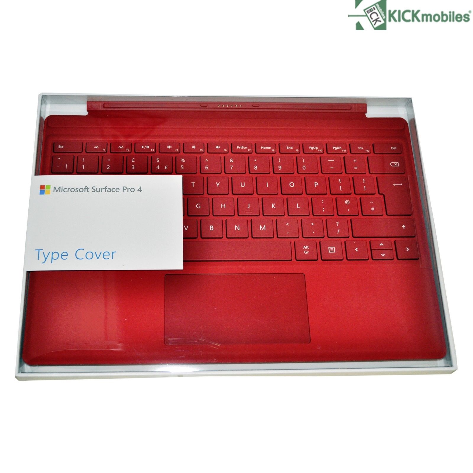 Microsoft Surface Pro 4 / Pro 3 Type Cover QWERTY UK Keyboard Red | eBay
