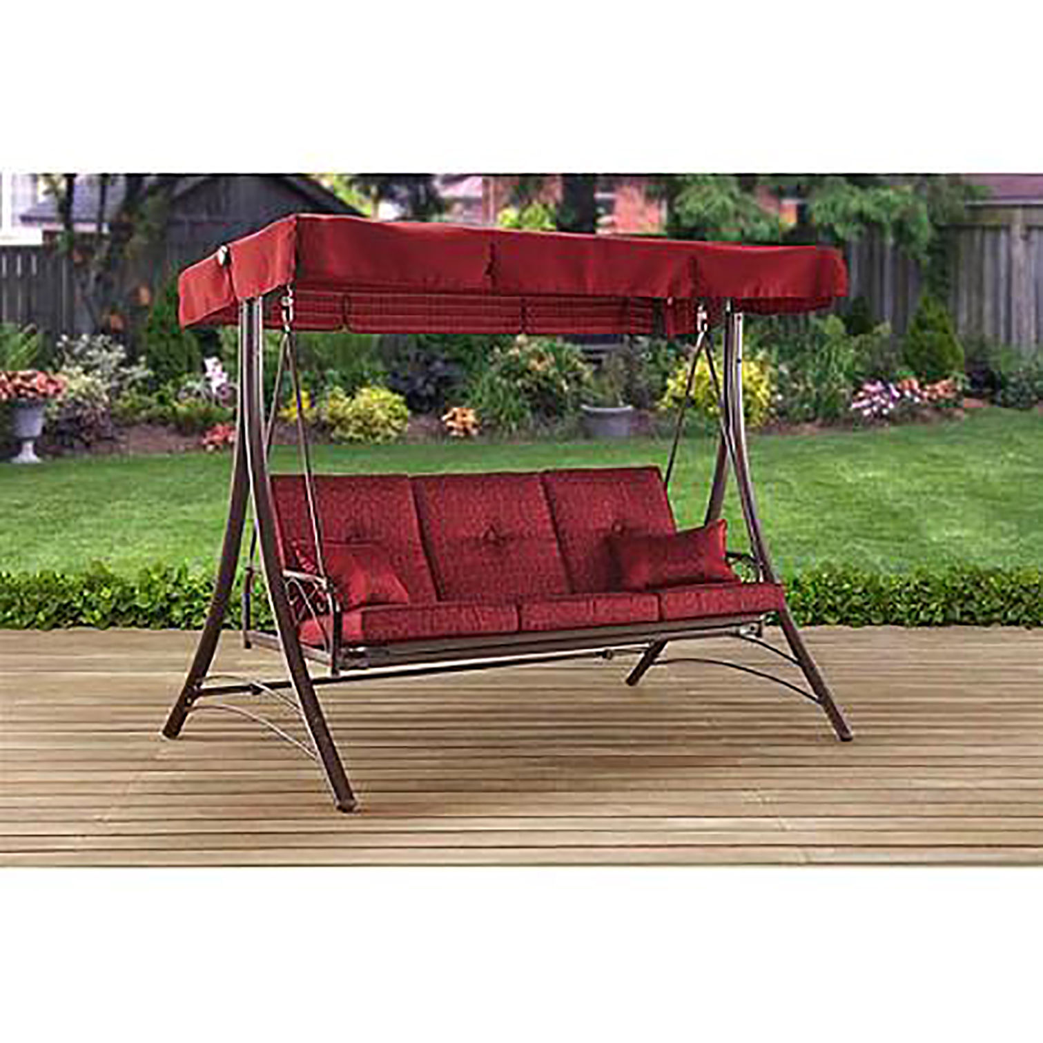 Lovely Patio Swings With Canopy Outdoor Daybed Porch Swing Red Patio ...