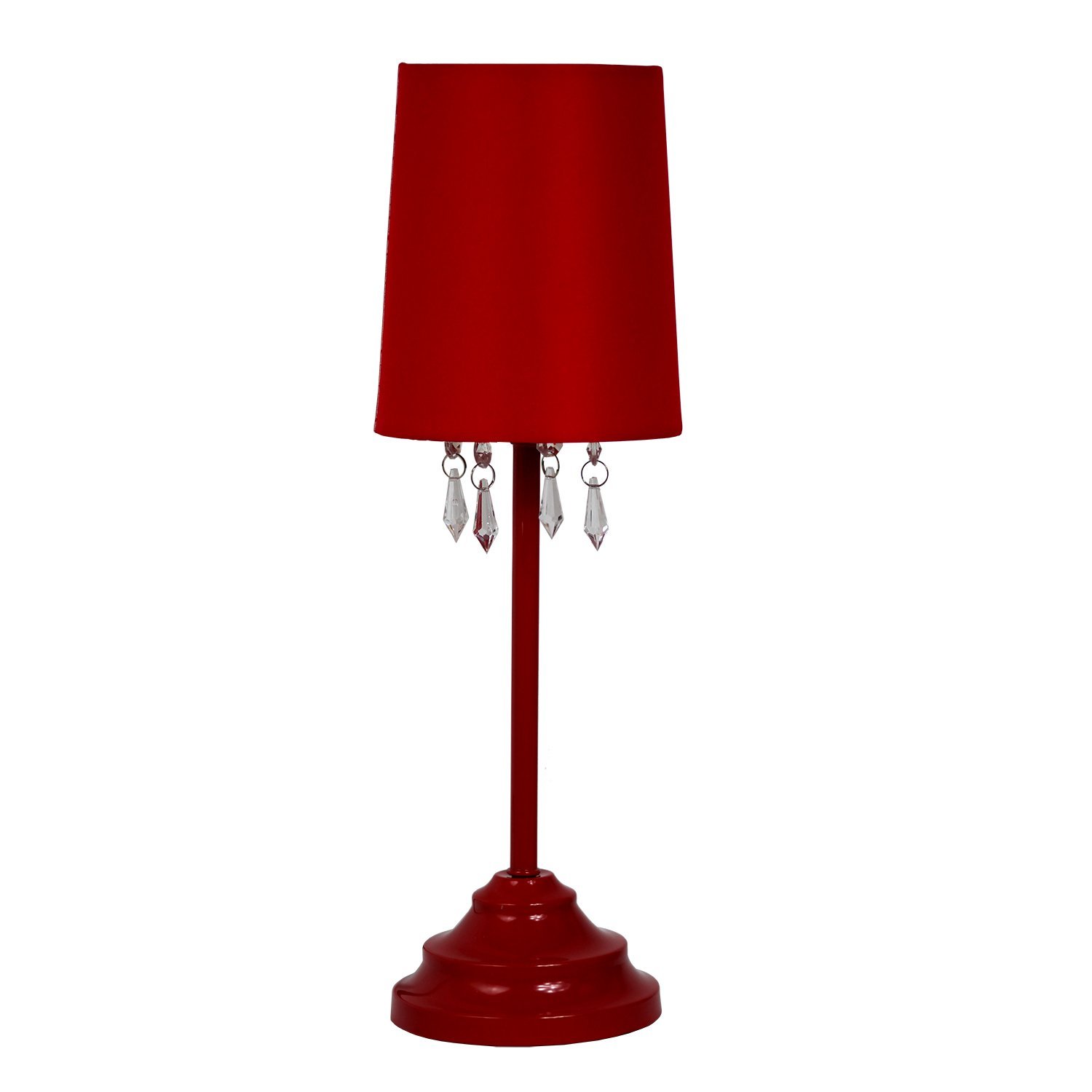 Amazon.com: Simple Designs LT3018-RED Table Lamp with Fabric Shade ...