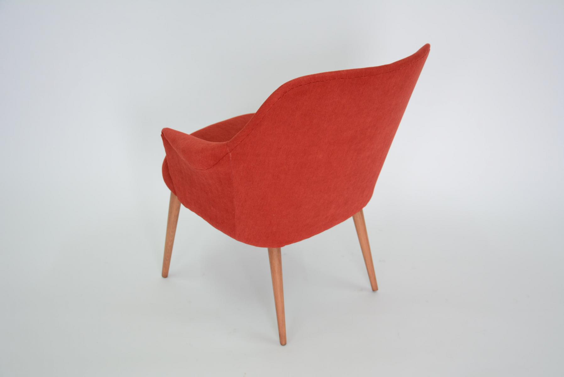 Vintage German Red Tulip Chair, 1970s for sale at Pamono