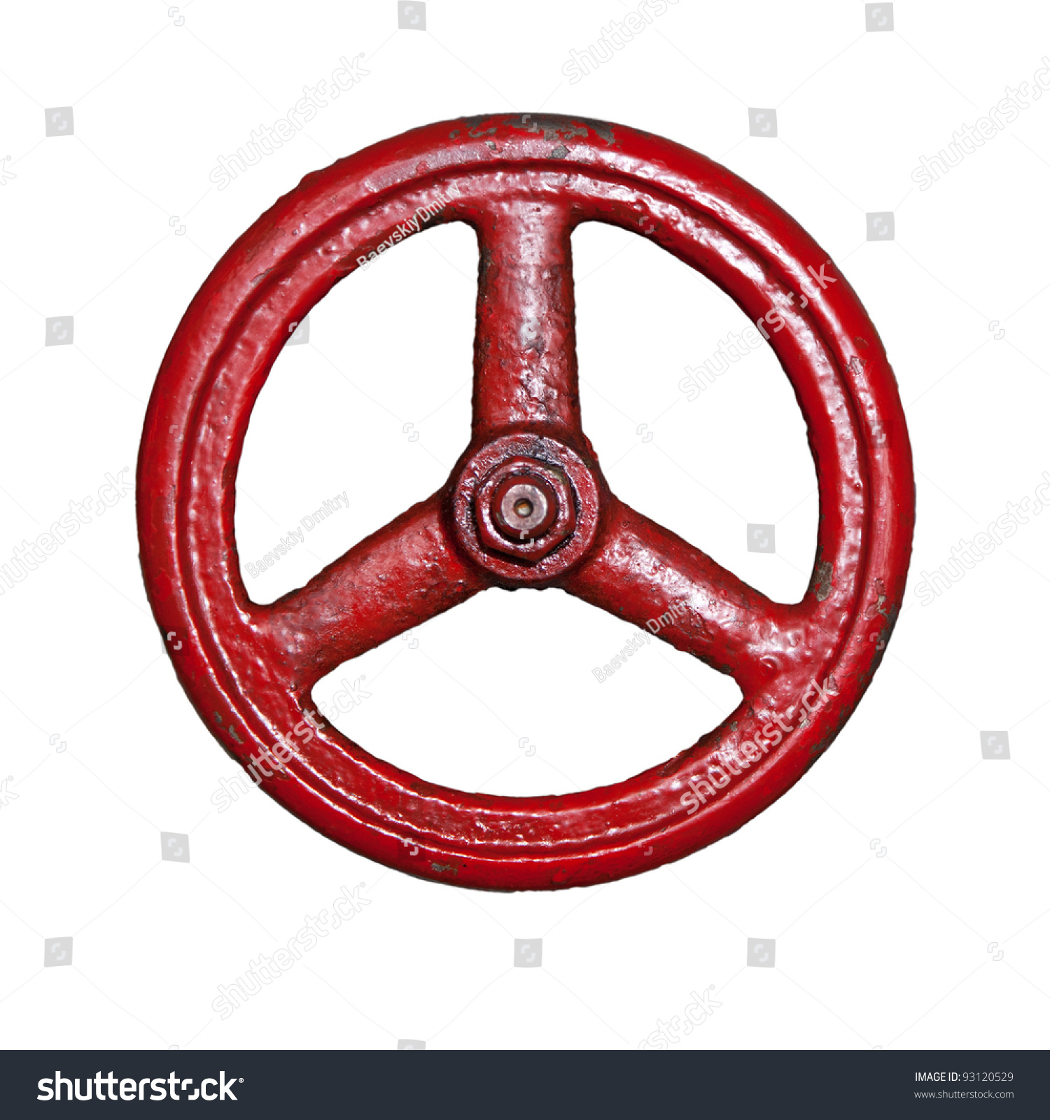 Old Red Valve On White Stock Photo 93120529 - Shutterstock