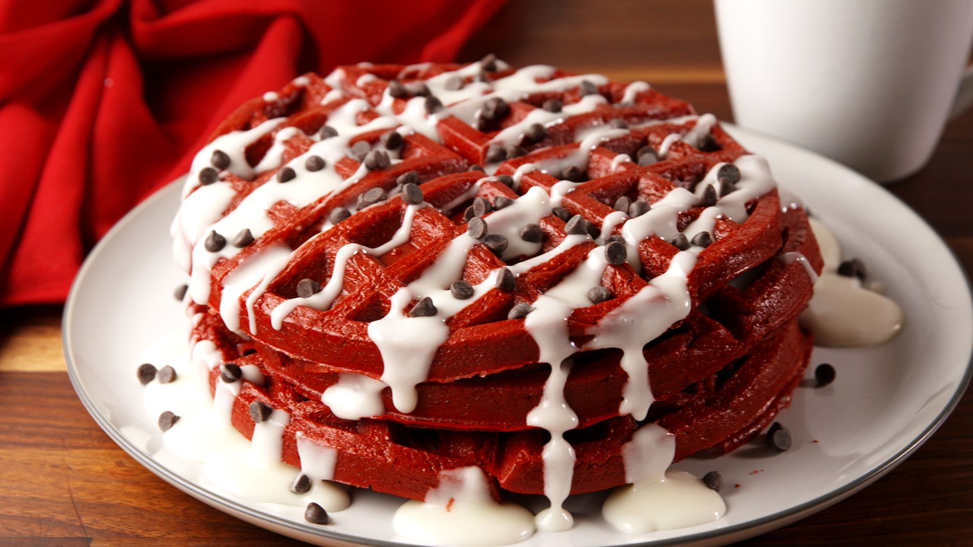 Best Red Velvet Waffle Recipe - How to Make Red Velvet Waffles