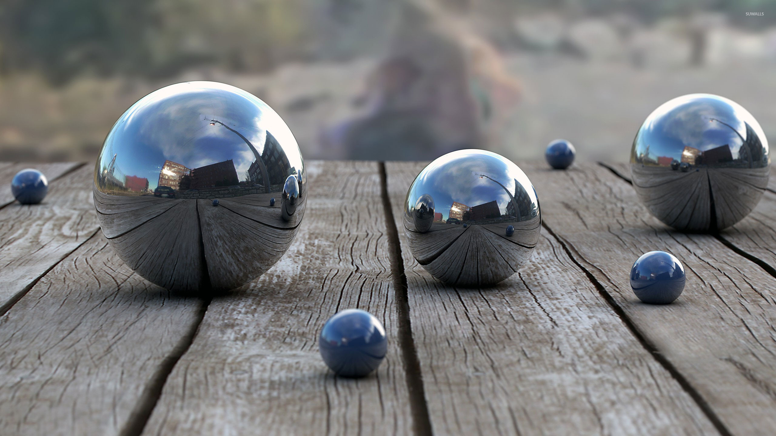 Reflecting spheres photo