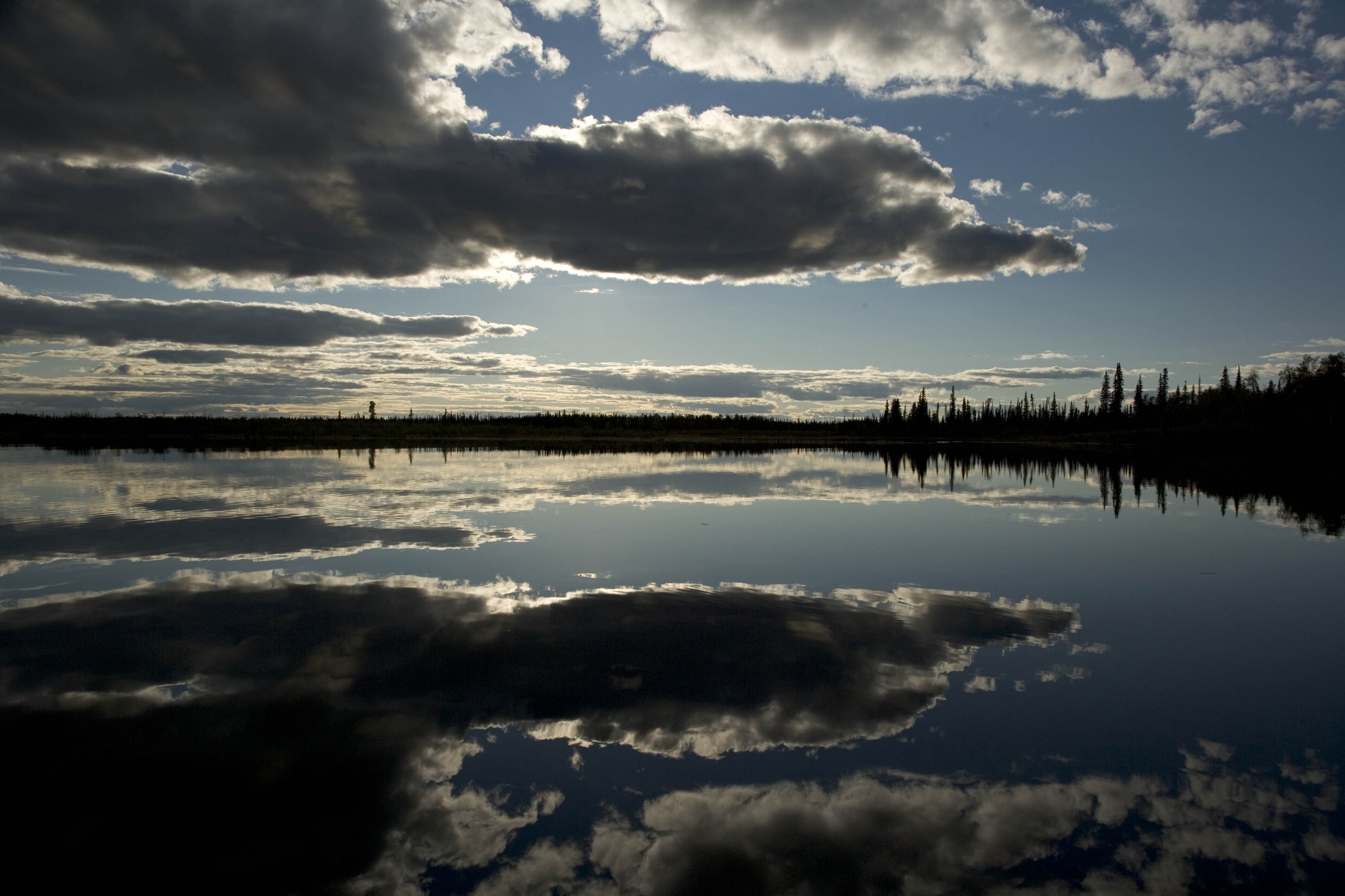 Reflective lake photo