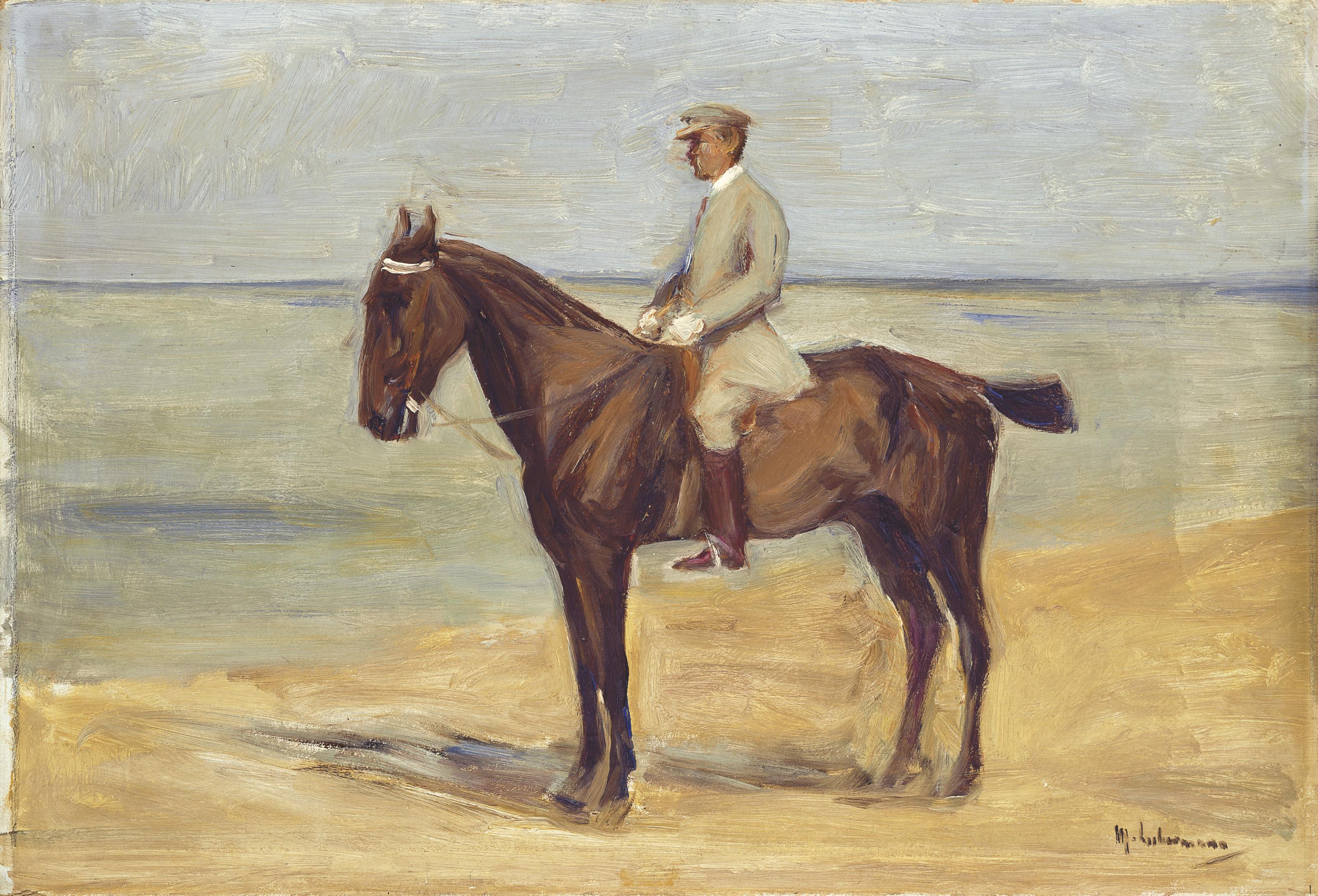 Max Liebermann (1847-1935) | Reiter am Strand nach links | 20th ...