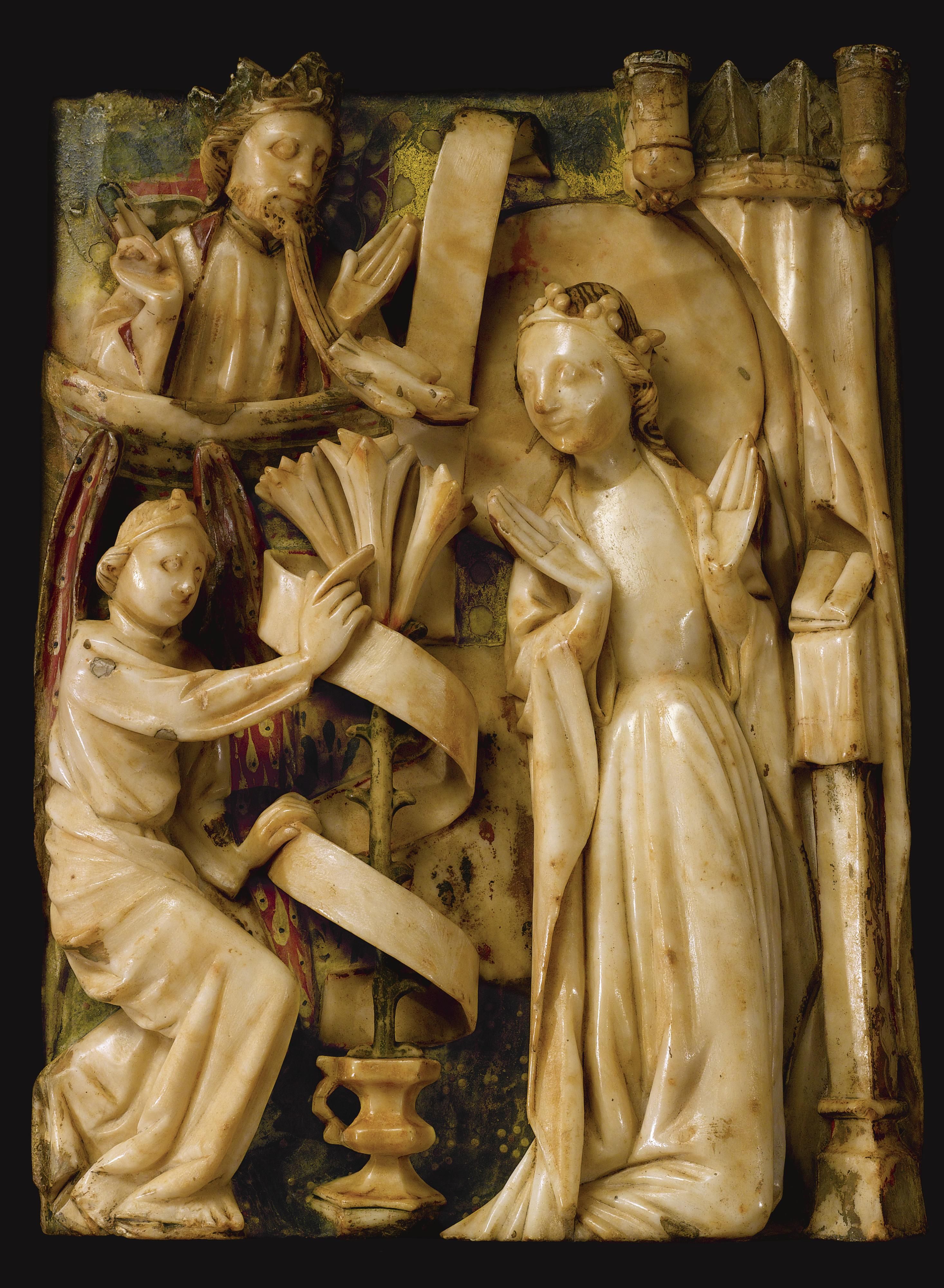 Two English alabaster reliefs from a series of the Joys of the ...
