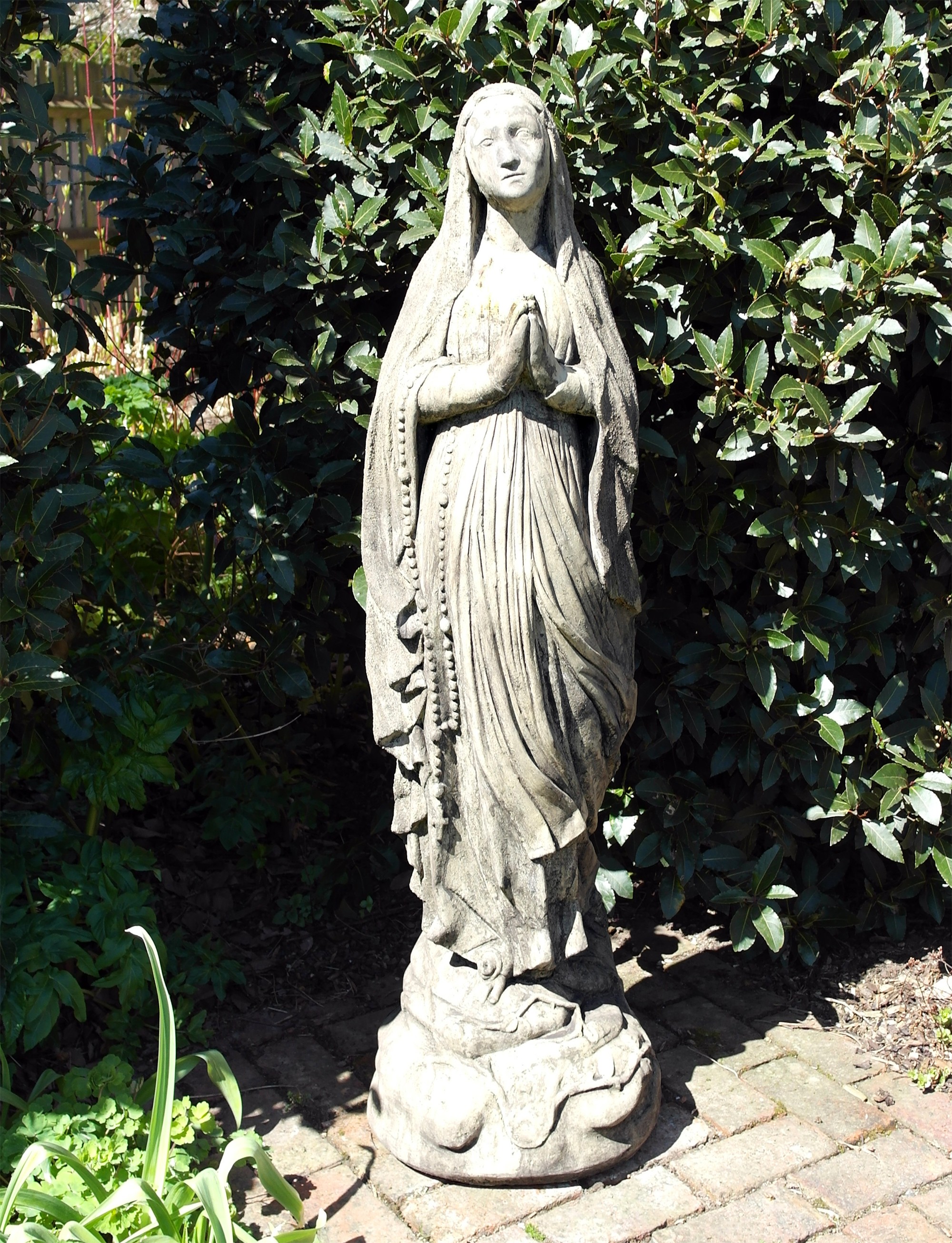 Religious Mary Stone Statue - Large Garden Sculpture | S&S Shop