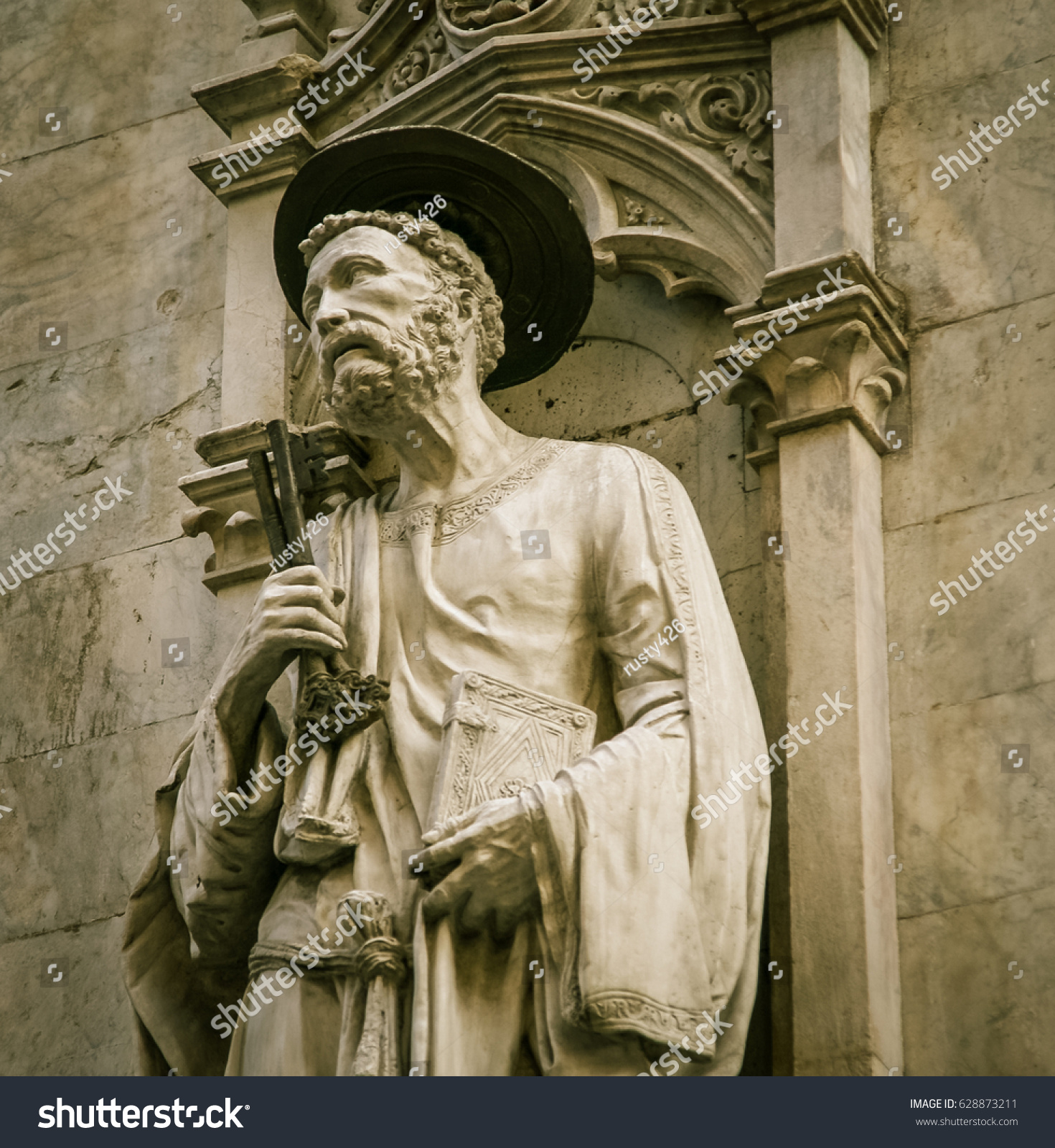 Religious Statue Siena Stock Photo 628873211 - Shutterstock