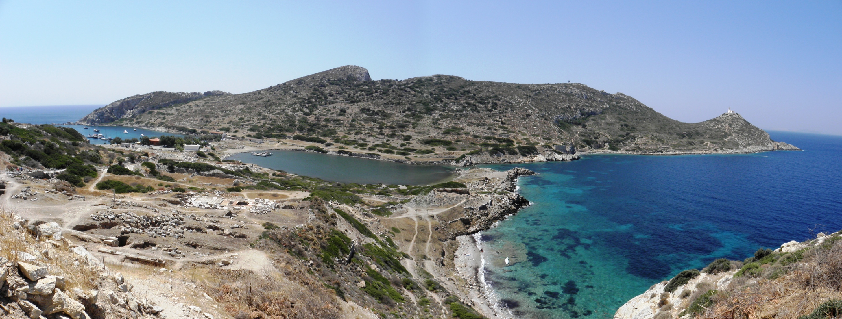 Remains of the ancient port of knidos photo