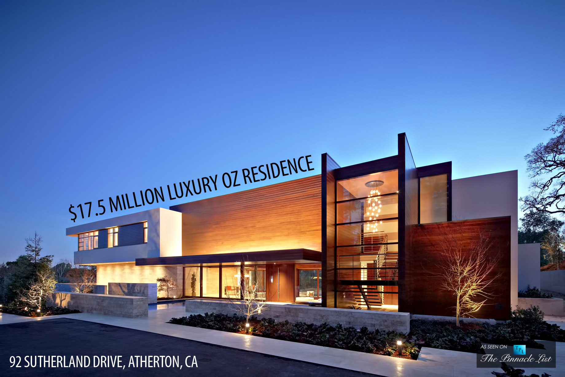 Luxury OZ Residence – 92 Sutherland Drive, Atherton, CA, USA ...