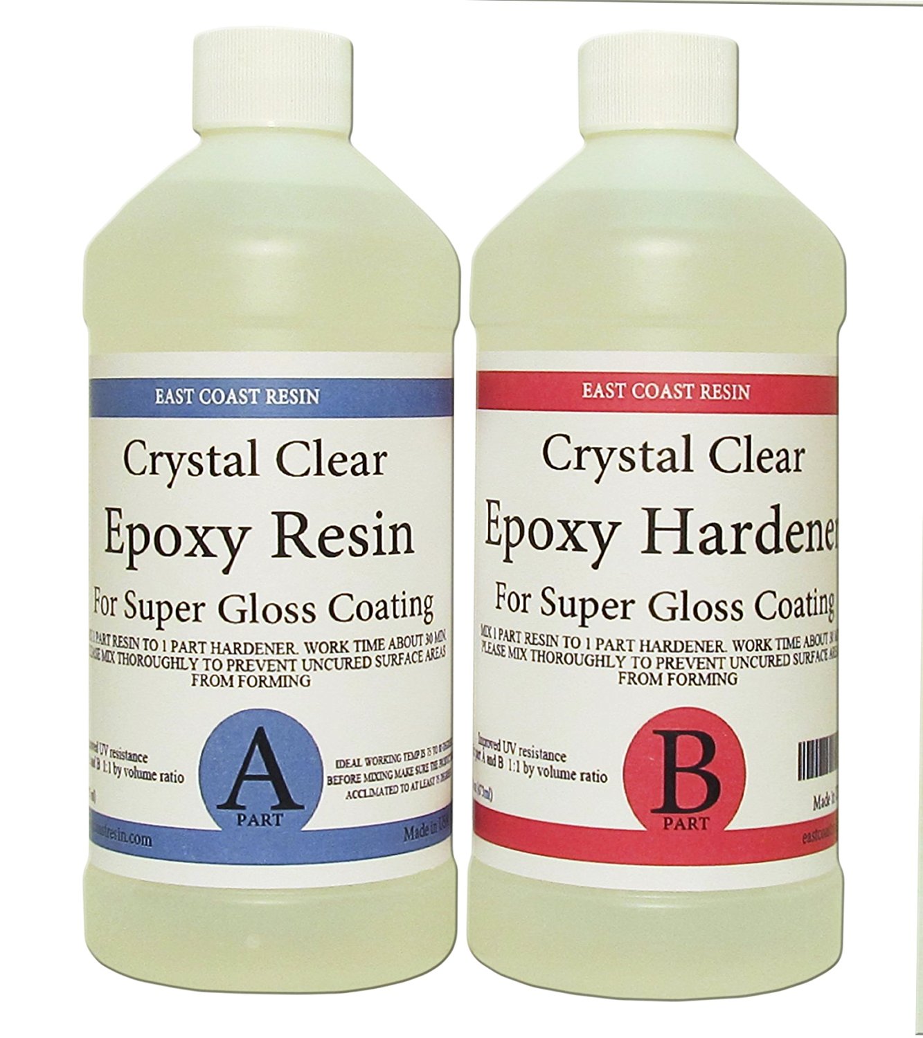 Amazon.com: EPOXY RESIN CRYSTAL CLEAR 32 oz Kit. FOR SUPER GLOSS ...
