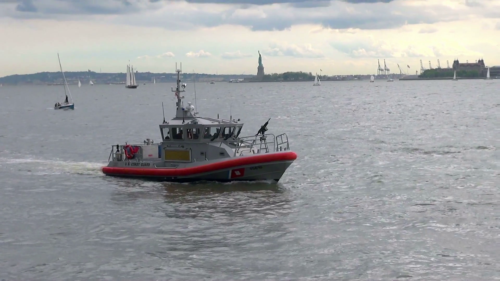 New York, NY/USA- CIRCA June 2, 2017: A United States Coast Guard ...
