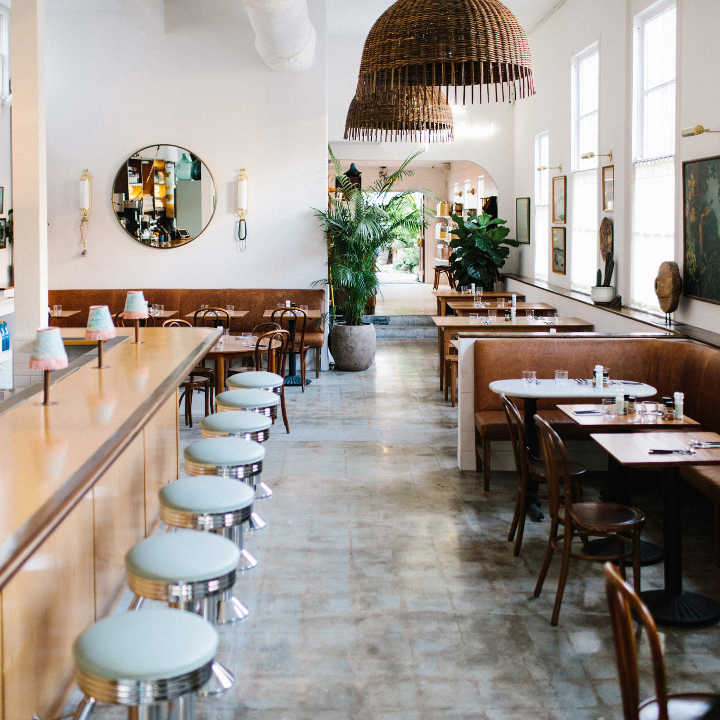 Vintage objects populate restaurant in Charleston by Basic Projects