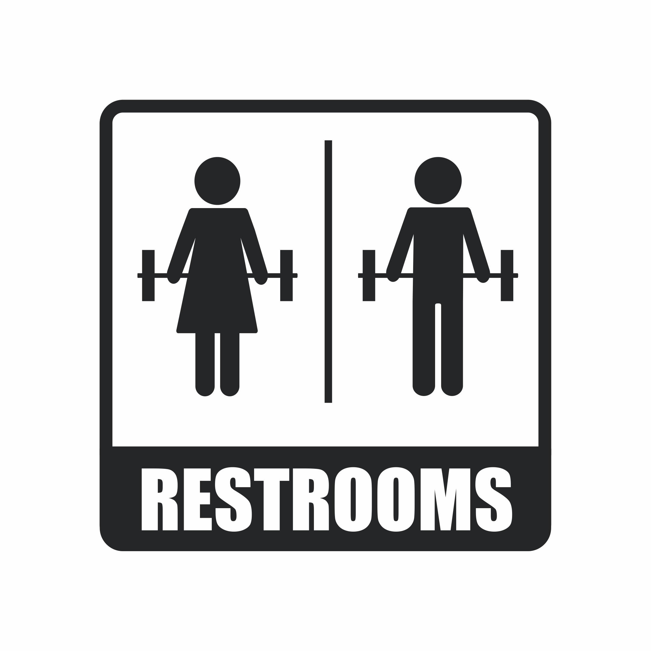 Gym Restroom Sign