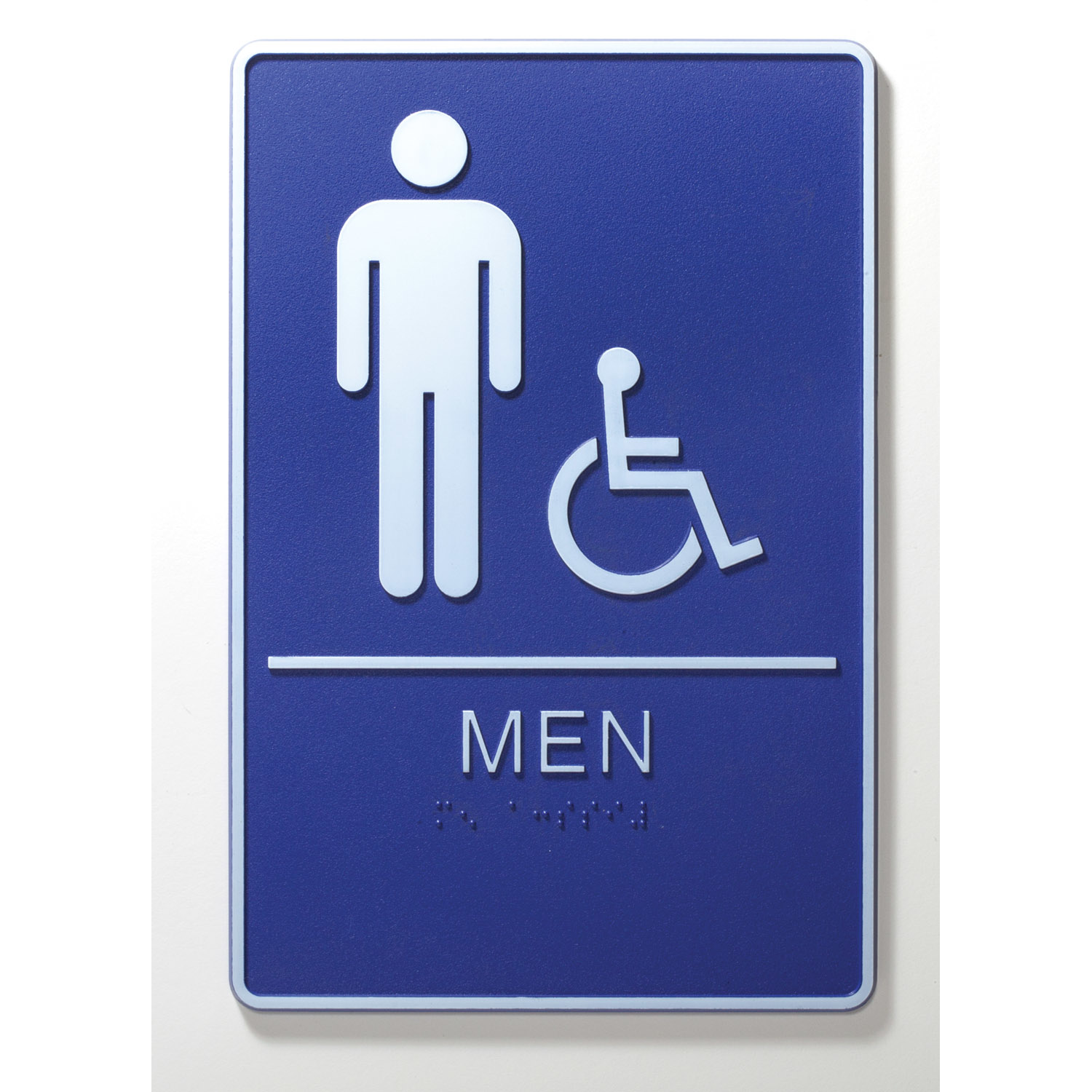 Office Signs :: Restroom Signage :: Men Restroom Sign Blue/White ...
