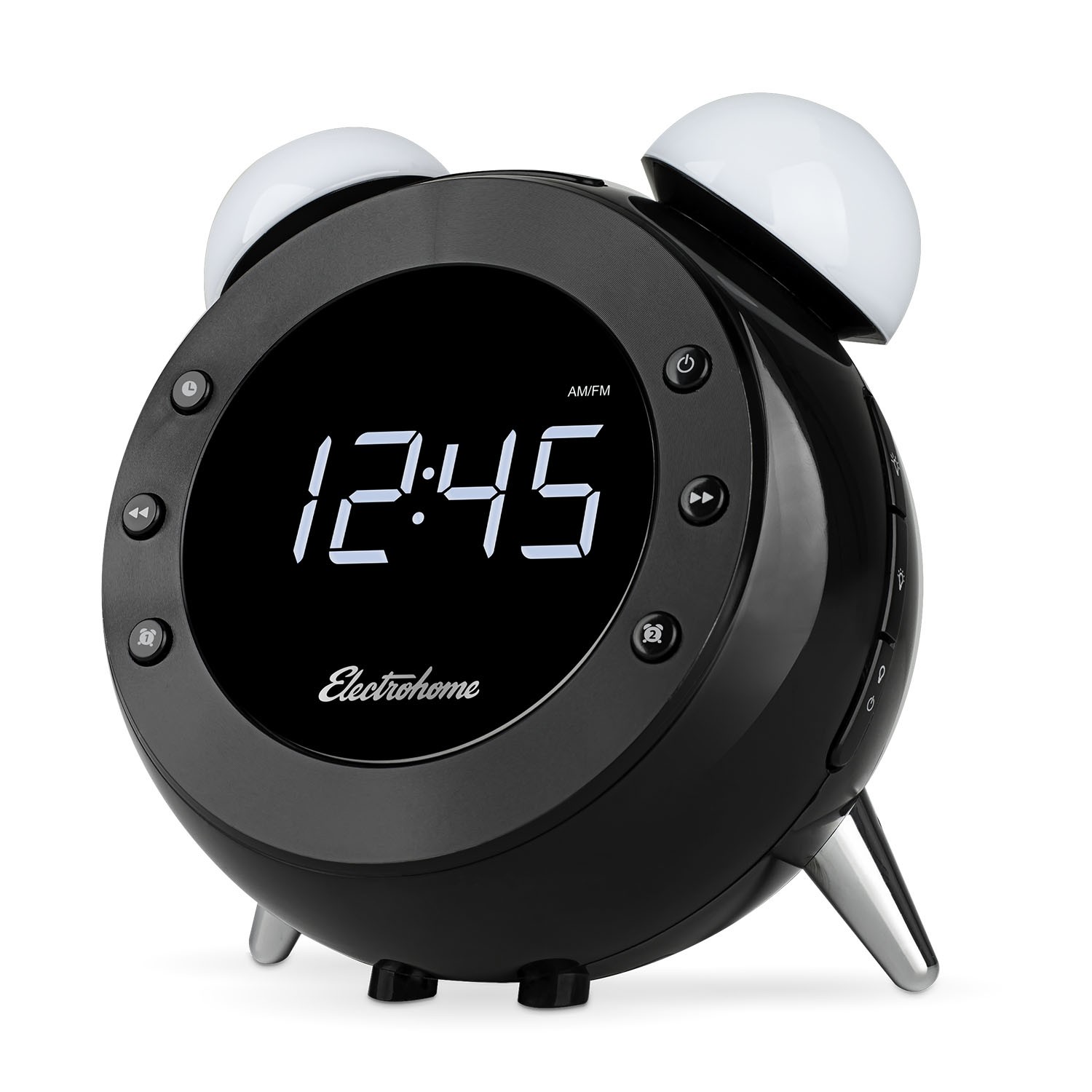 Retro Alarm Clock Radio with Motion Activated Night Light and Snooze ...