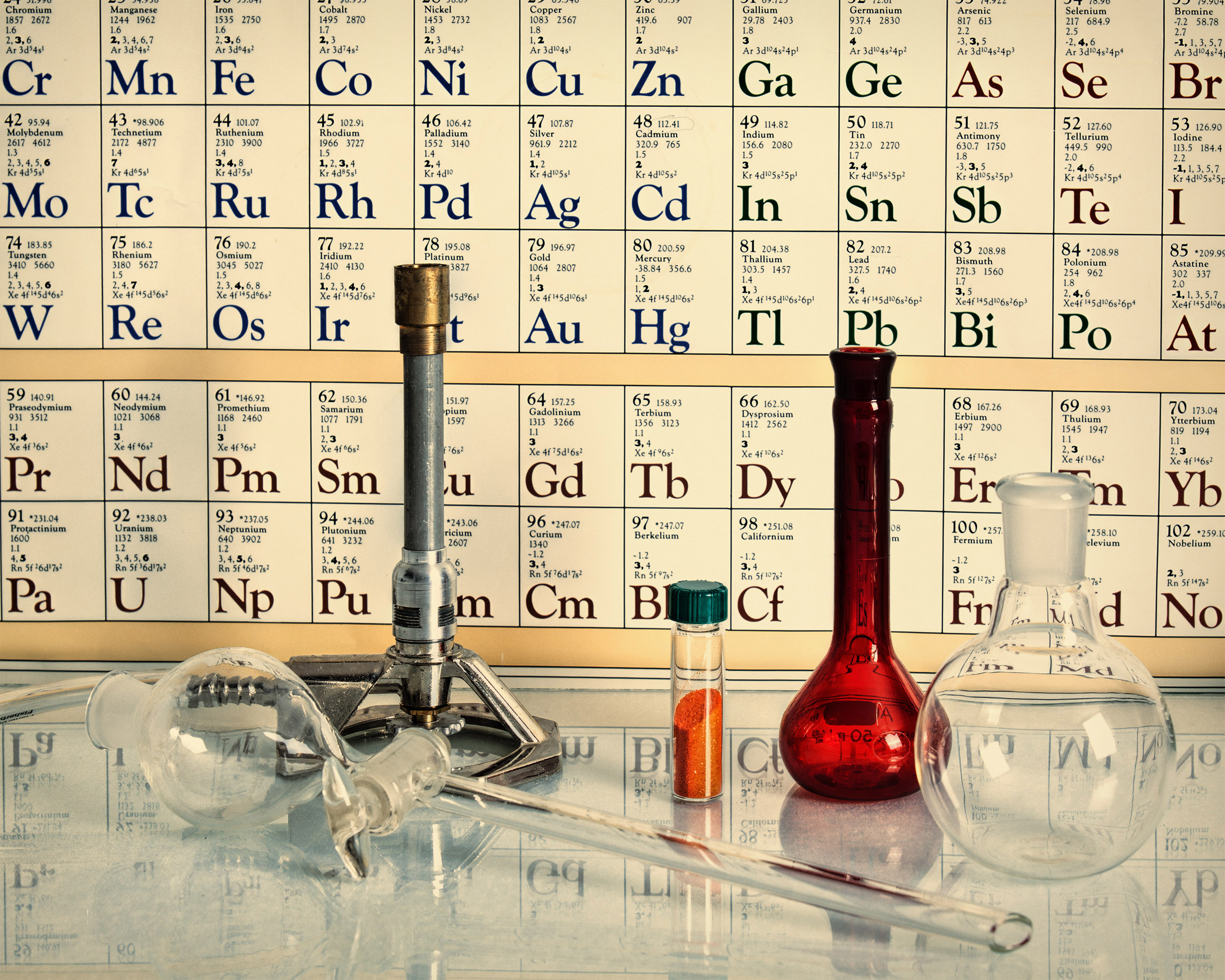 Retro style chemical science photo
