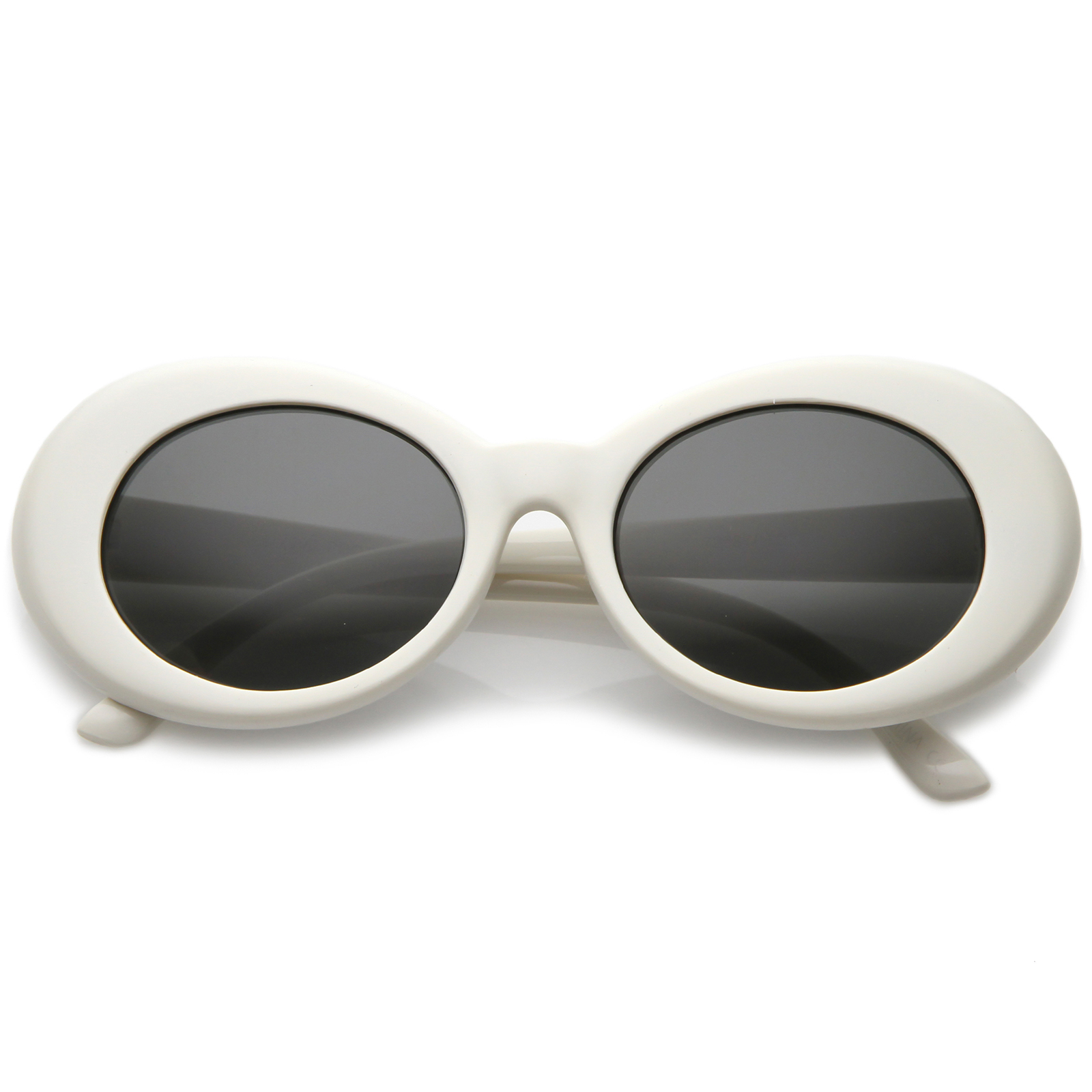 Sunglassla Retro Clout Oval Sunglasses With Tapered Arms Colored ...