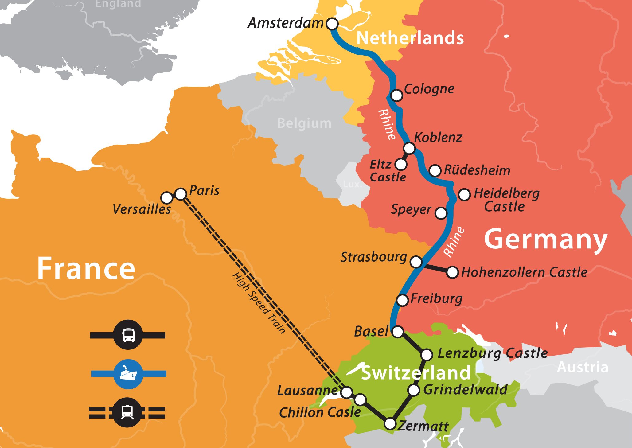 2019 Rhine River Cruise: G1 – Paris to Amsterdam – Fun For Less Tours
