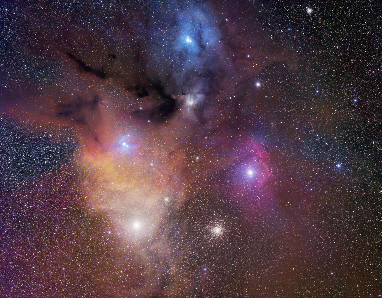 APOD: 2006 July 14 - The Colorful Clouds of Rho Ophiuchi