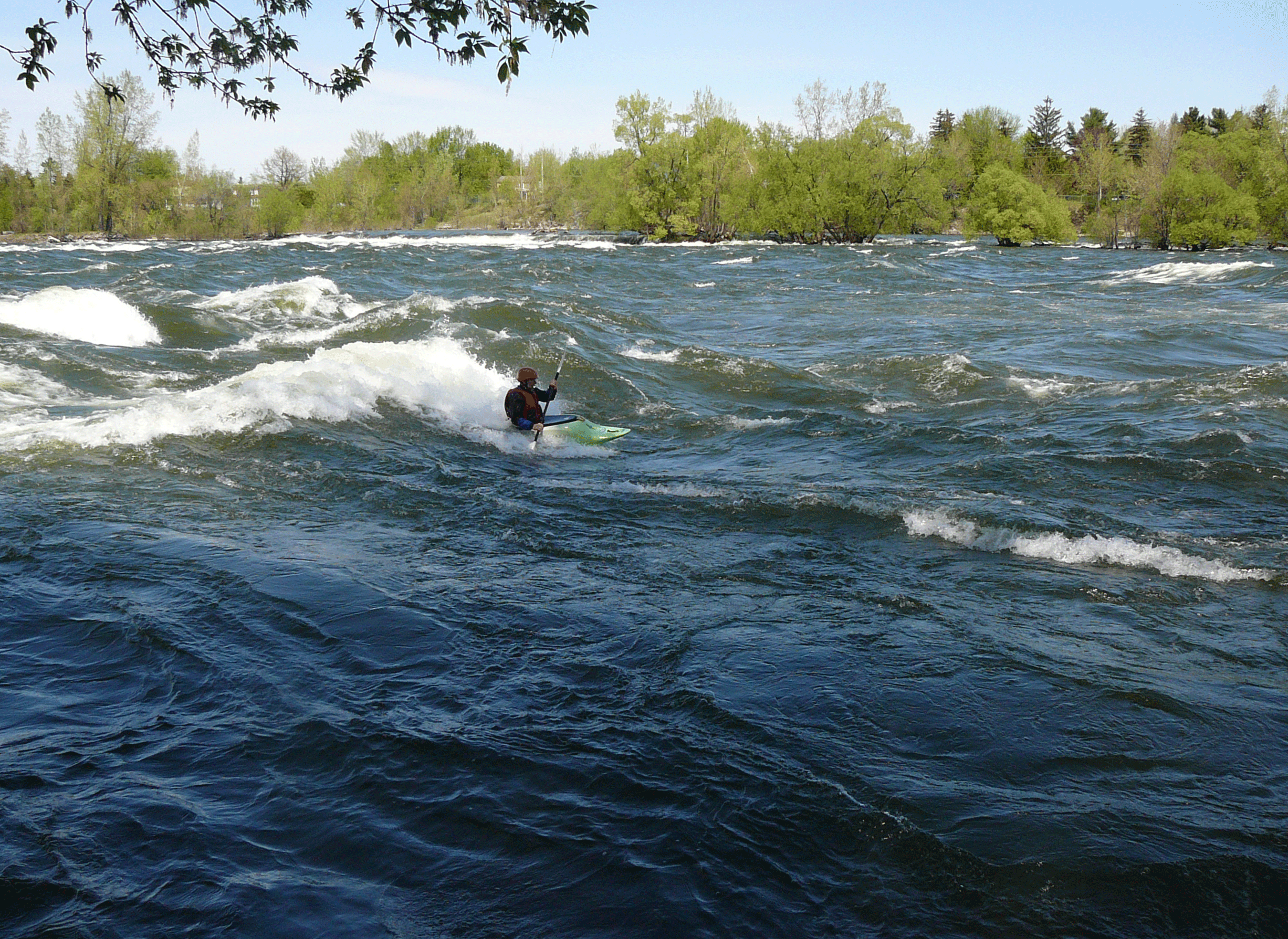 Kayak Surfing on the Richelieu River - Lake Champlain Basin Program