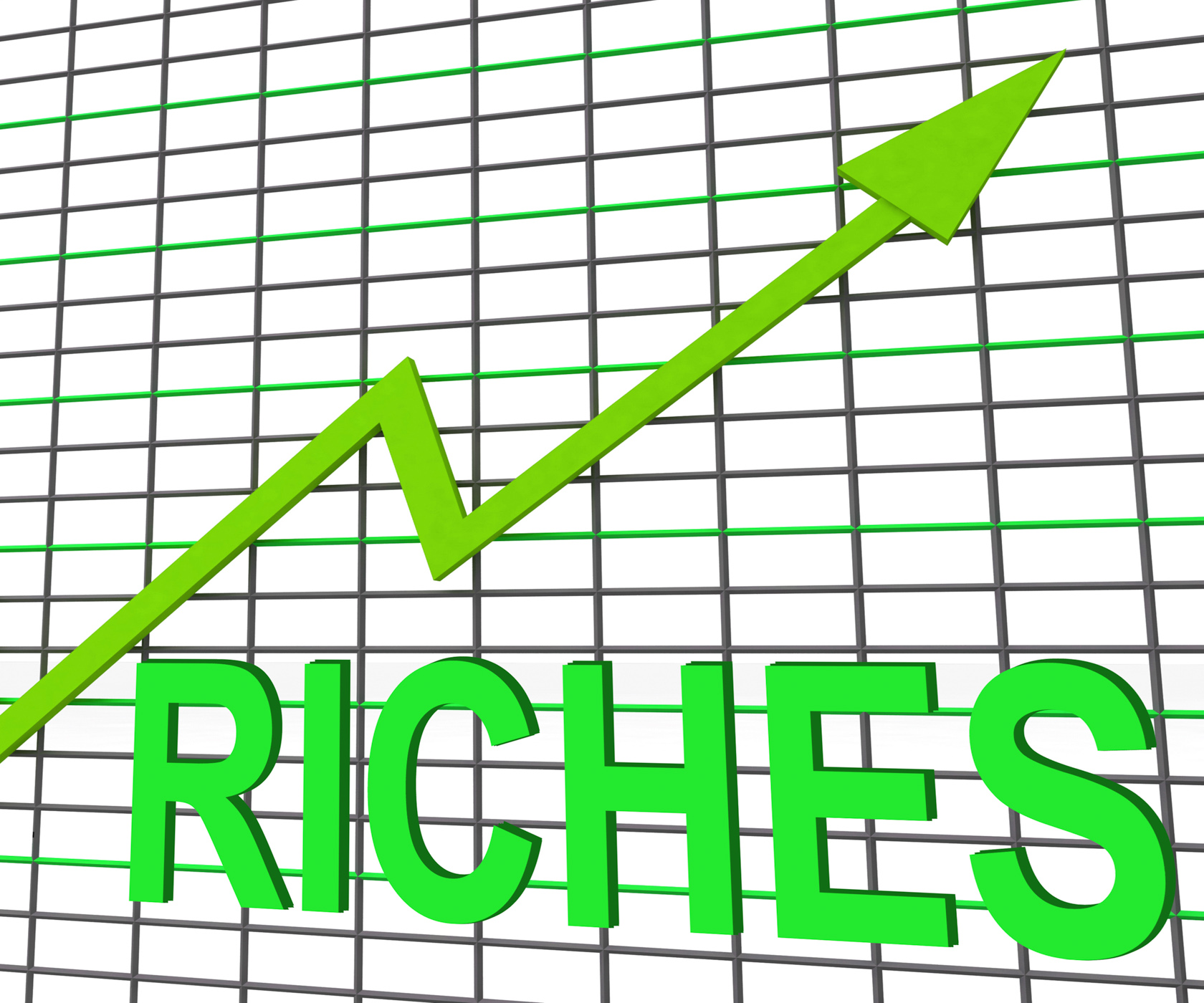 Riches chart graph shows increase cash wealth revenue photo