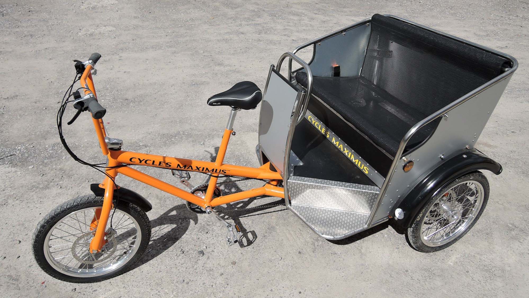 Pedicab Rickshaws - carry three passengers - Cycles Maximus Trikes